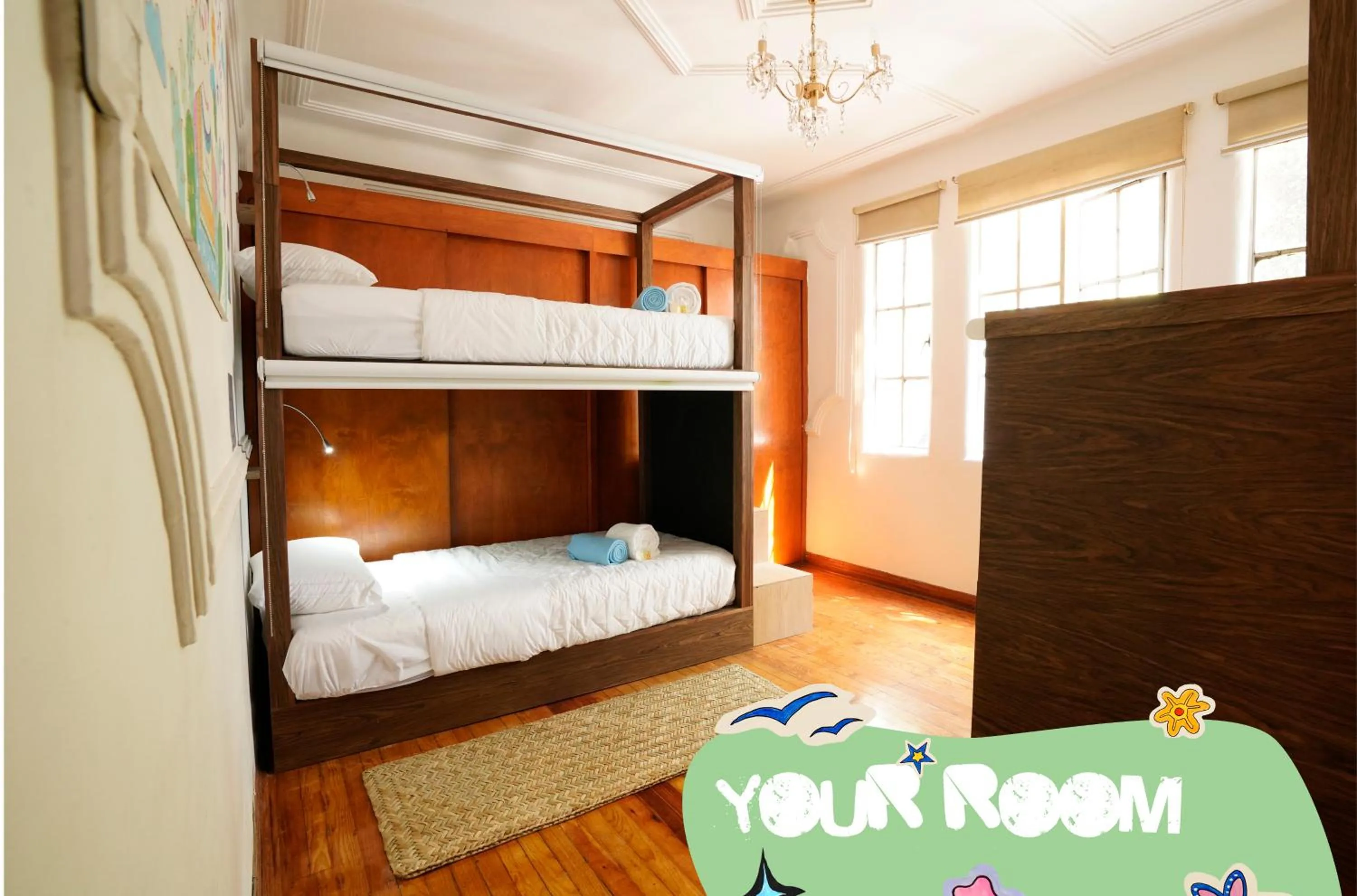 Bed in Hostal Fungi Casa Rosa