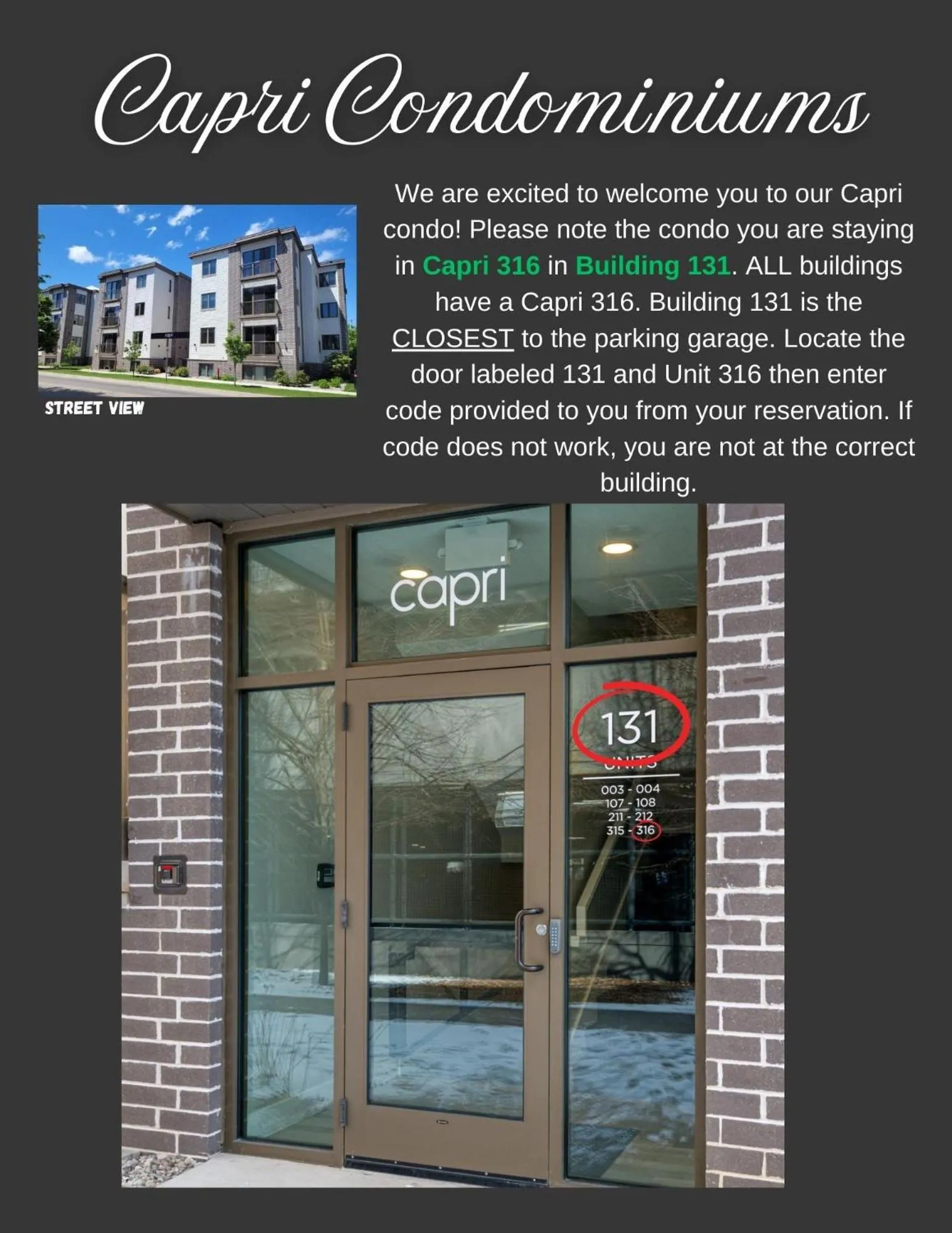 Downtown Traverse City Capri Condo 316