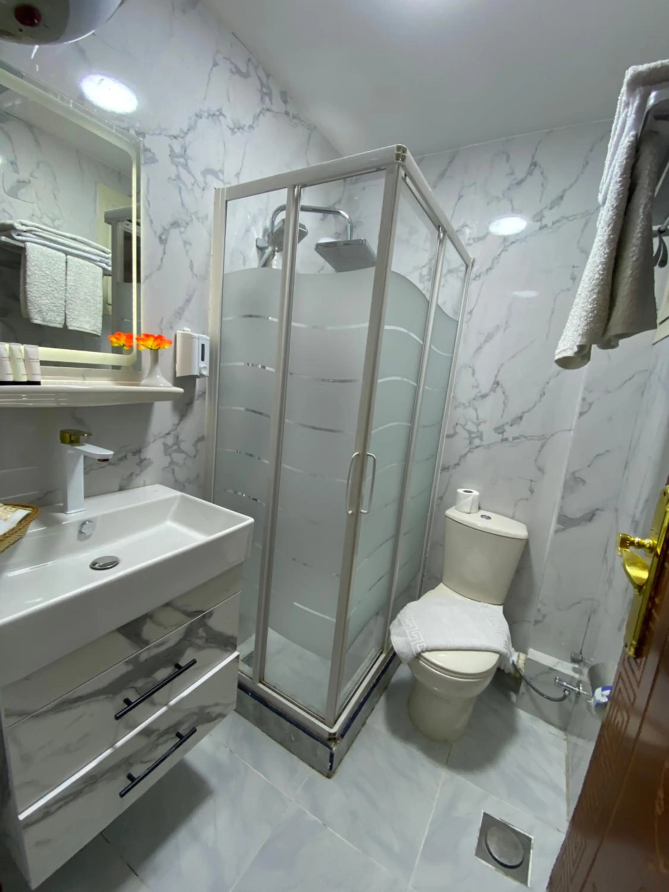 Shower in Golden Pyramids Inn