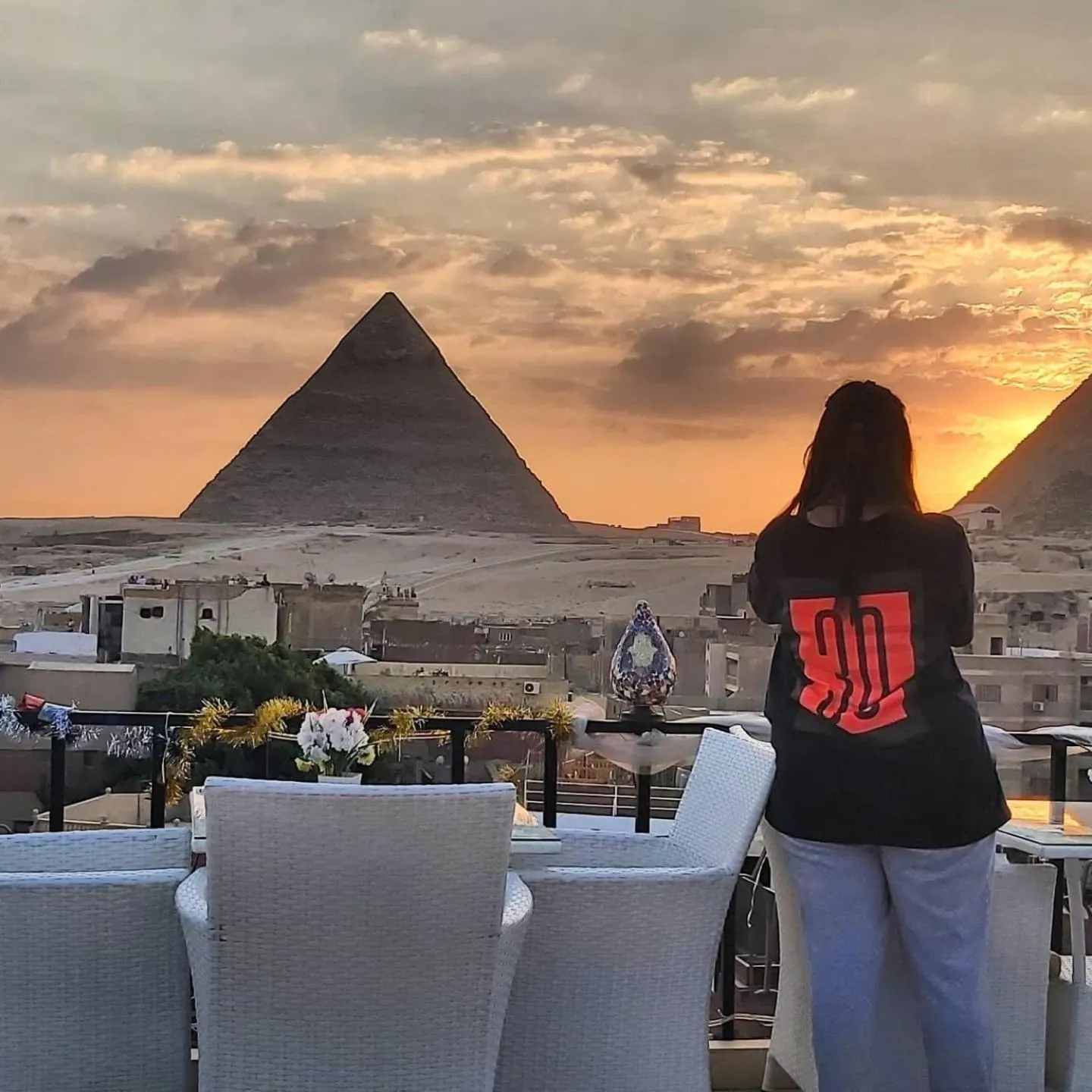 Balcony/Terrace in Golden Pyramids Inn