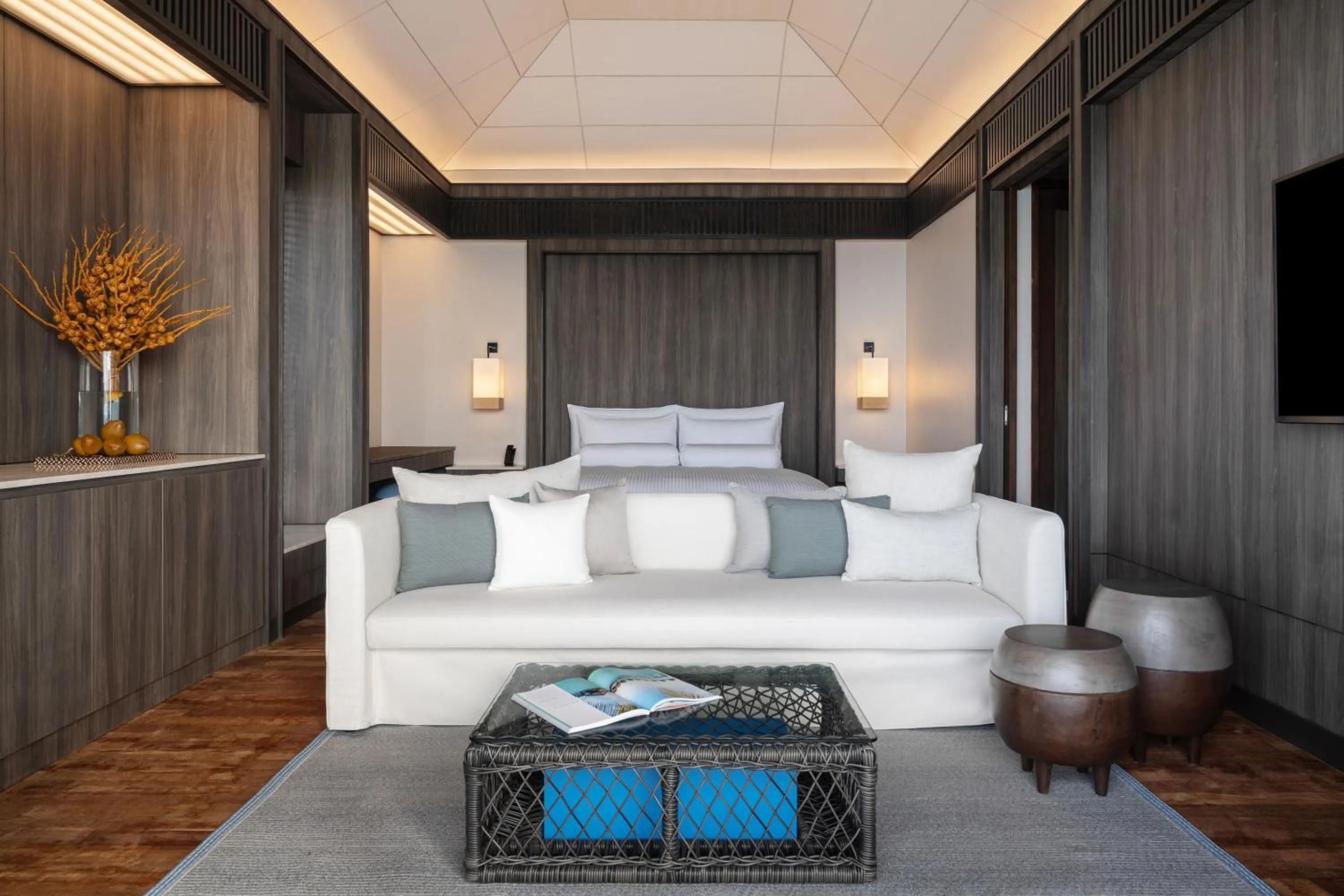 Bedroom, Bed in Madifushi Private Island- Free return seaplane transfr for min 5 nights