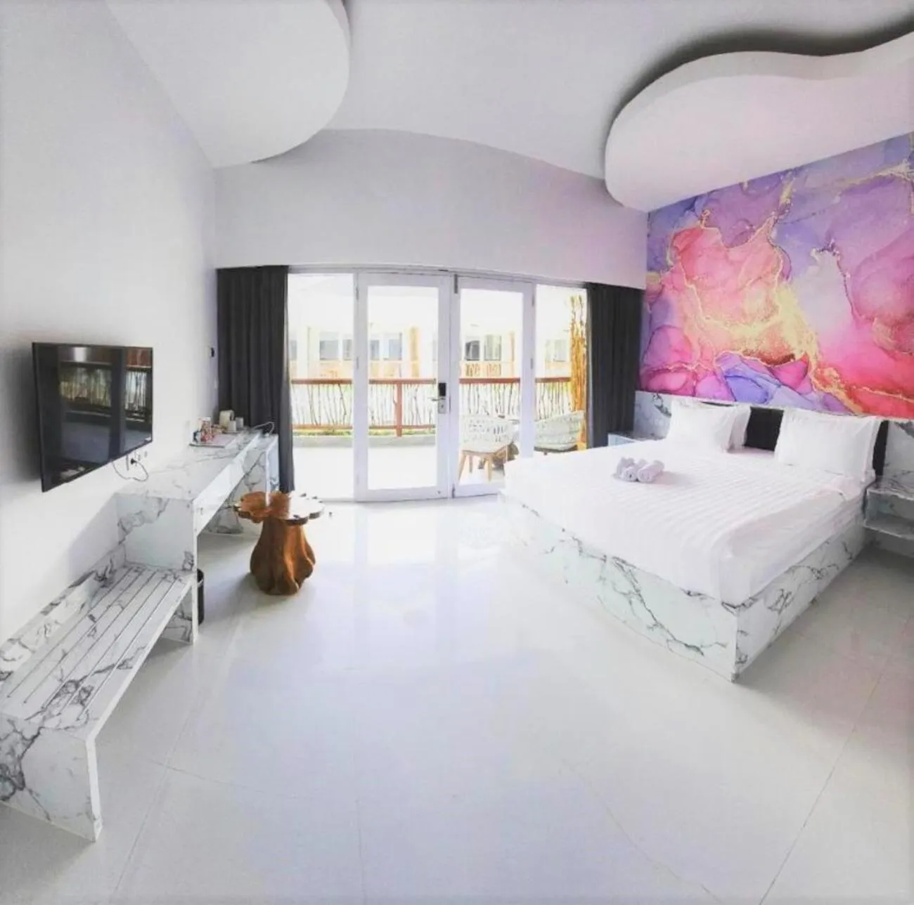 Bed in Sea Shell Resort