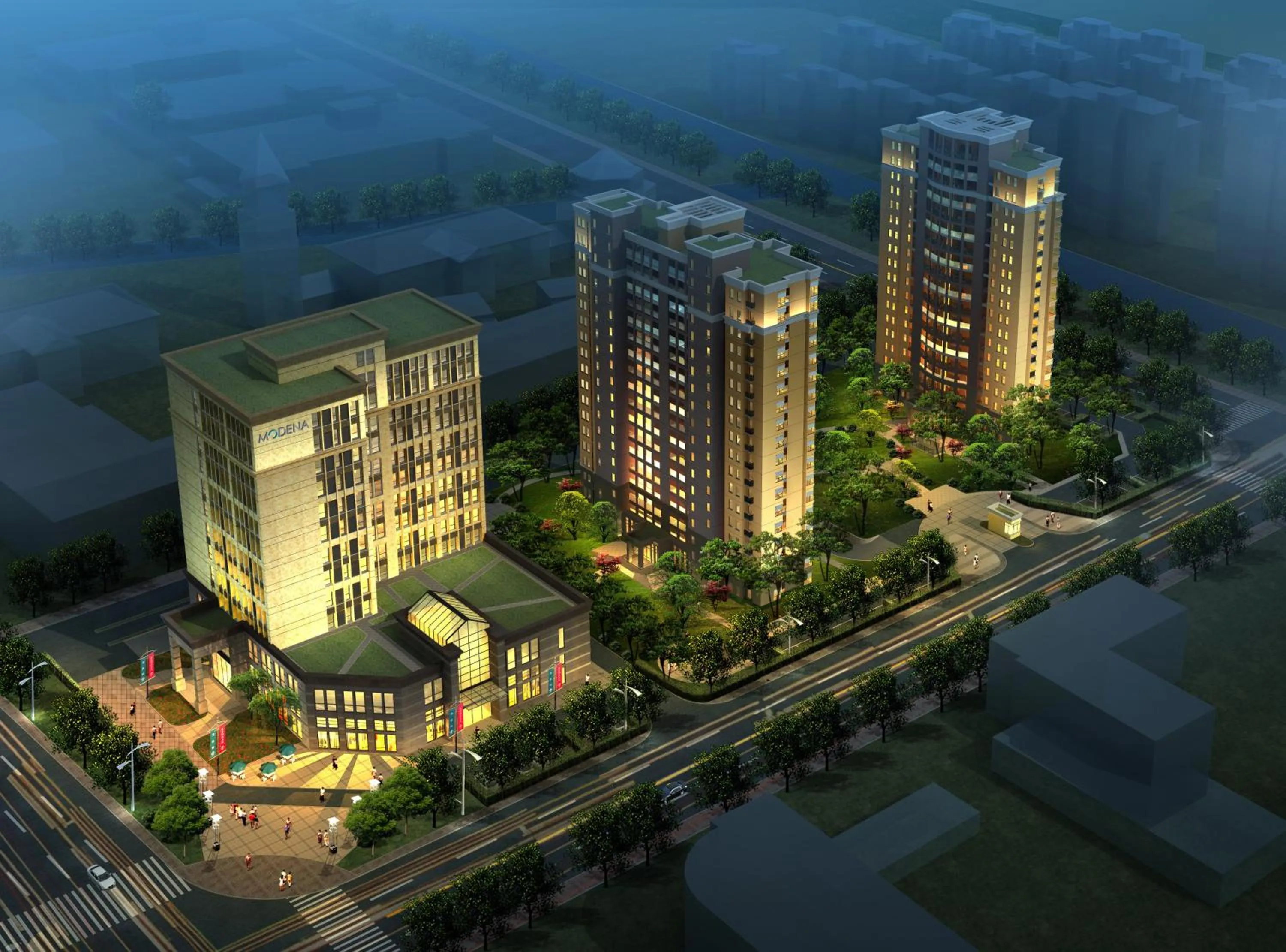 Bird's eye view in Modena By Fraser New District Wuxi