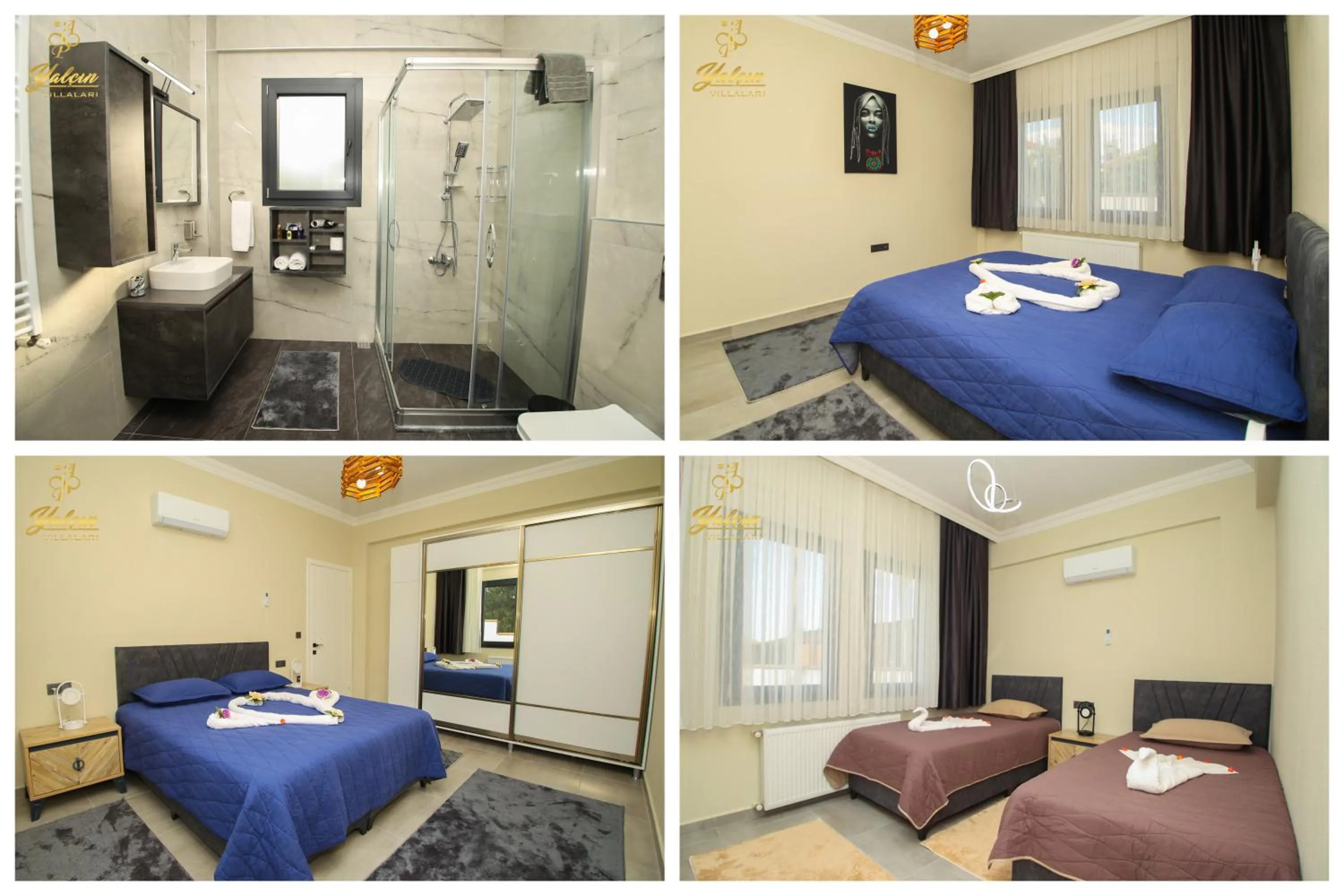 Shower, Bed in Koycegiz Yalcin Villalari
