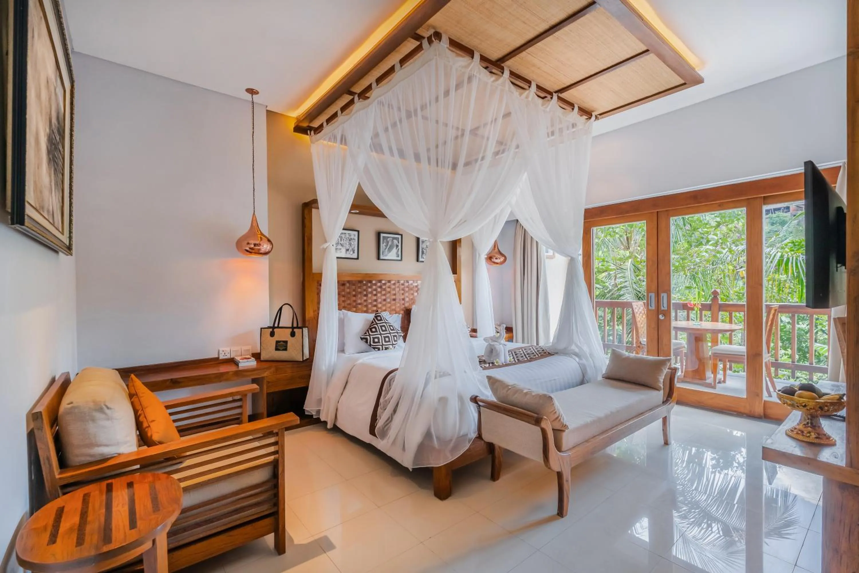 View (from property/room), Bed in The Lokha Ubud Resort, Villas & SPA