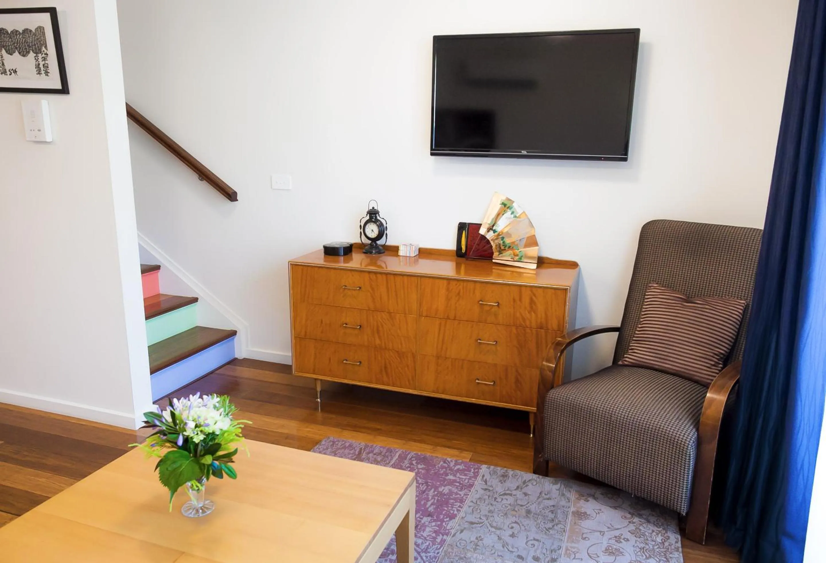 Living room, TV/Entertainment Center in One of a Kind Apartments