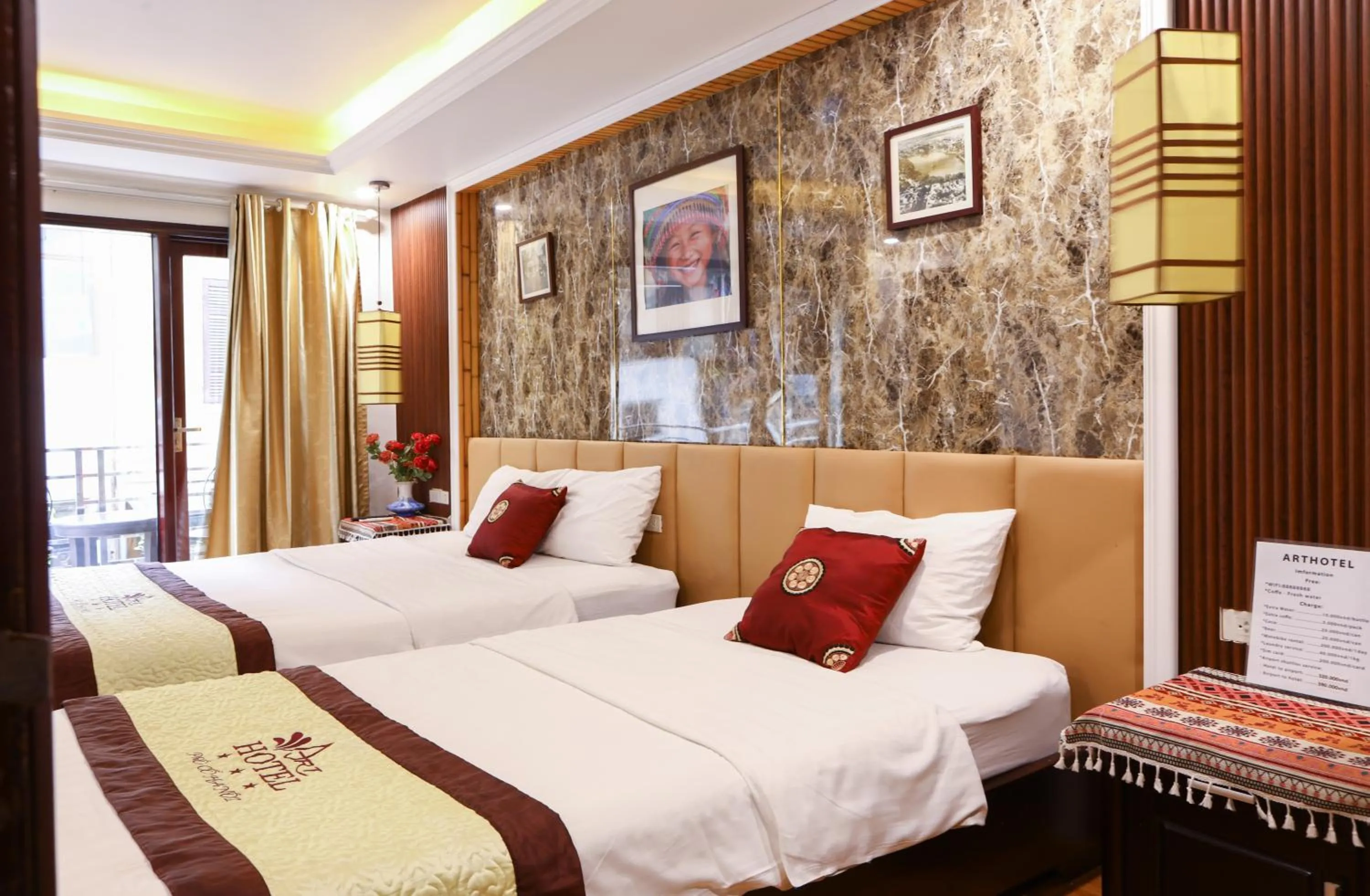 Bed in Art Hotel Ha Noi