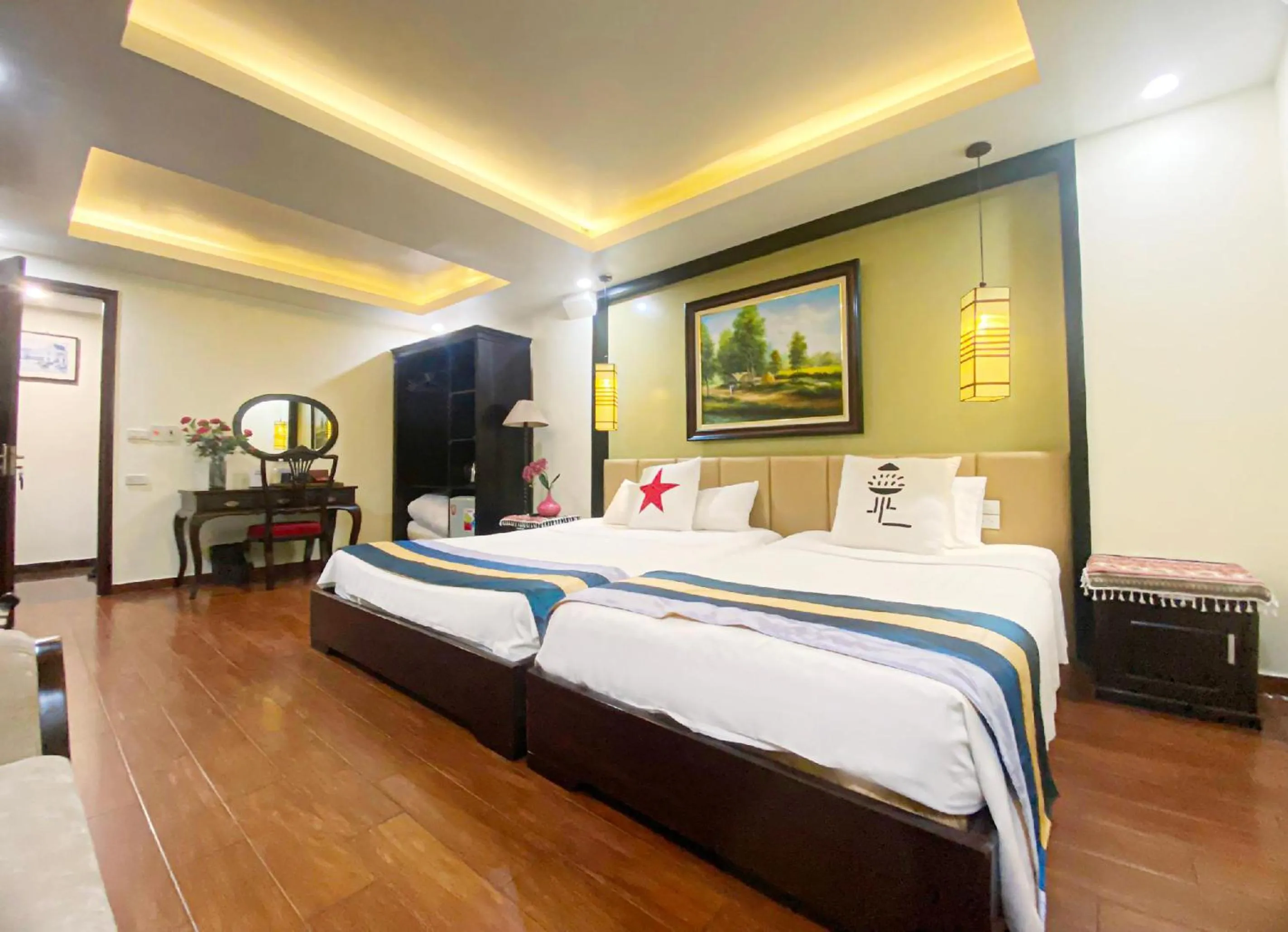 Bed in Art Hotel Ha Noi