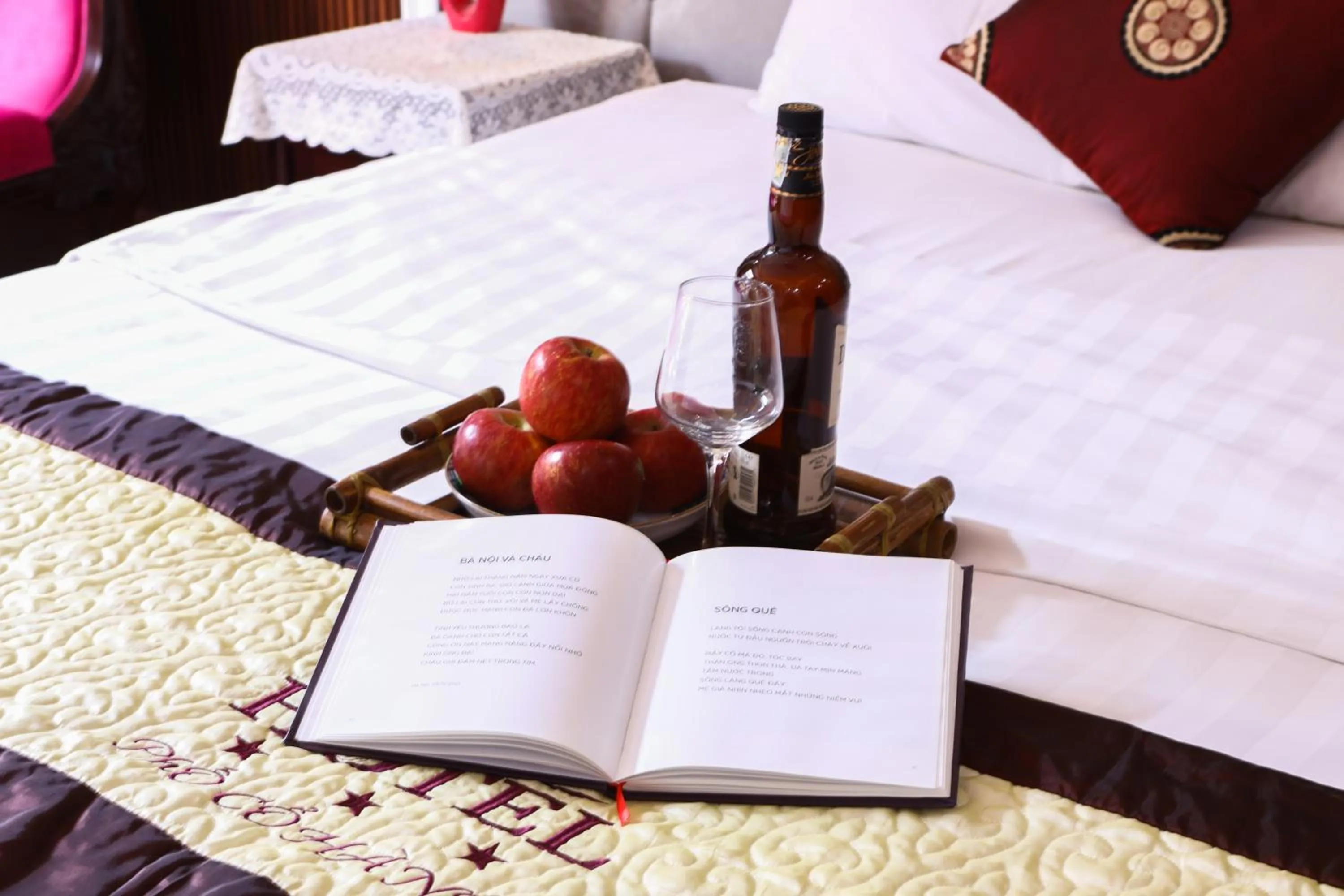 Decorative detail, Bed in Art Hotel Ha Noi