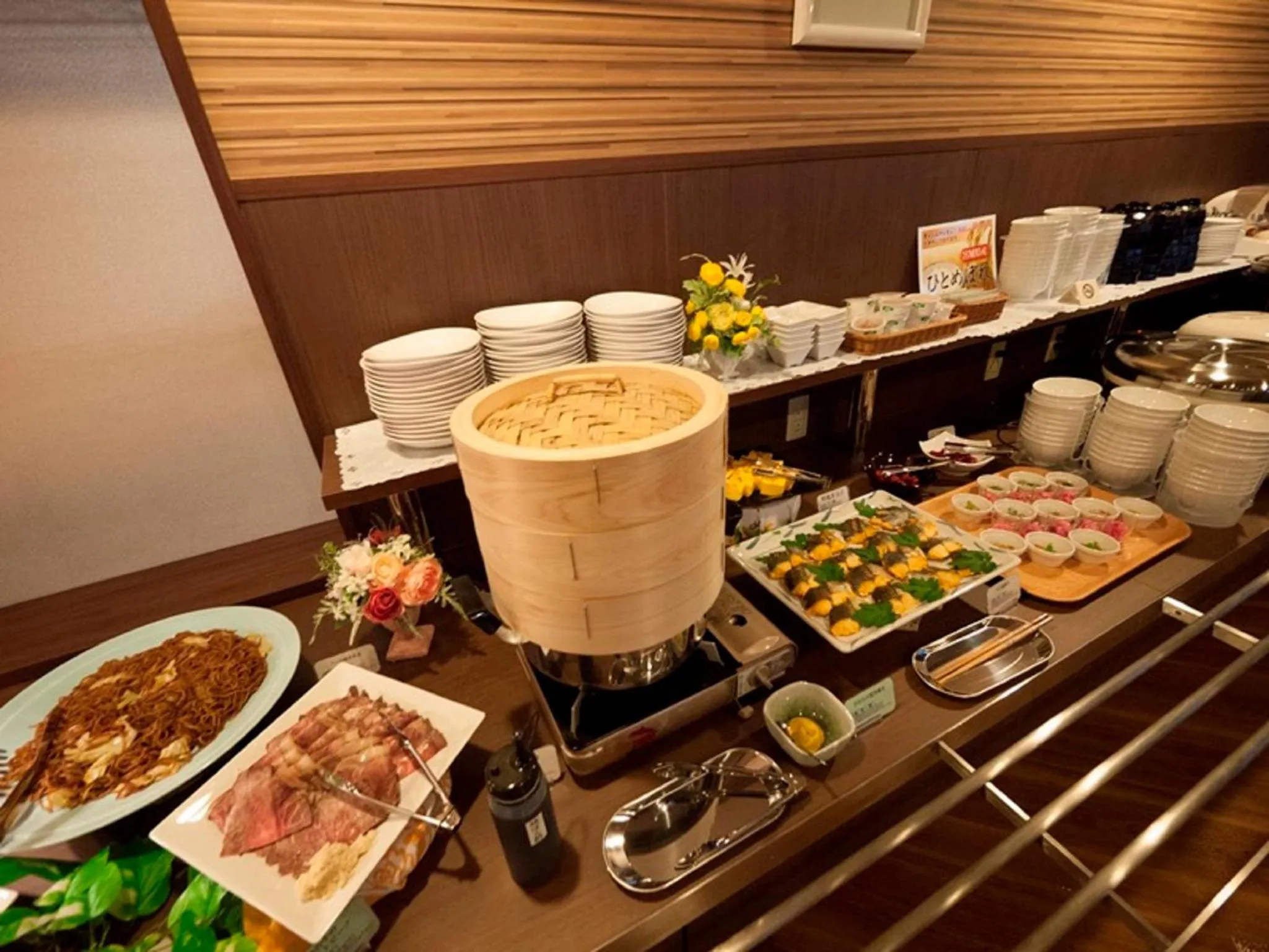 Buffet breakfast in Hotel Route Inn Tagajo-Eki Higashi