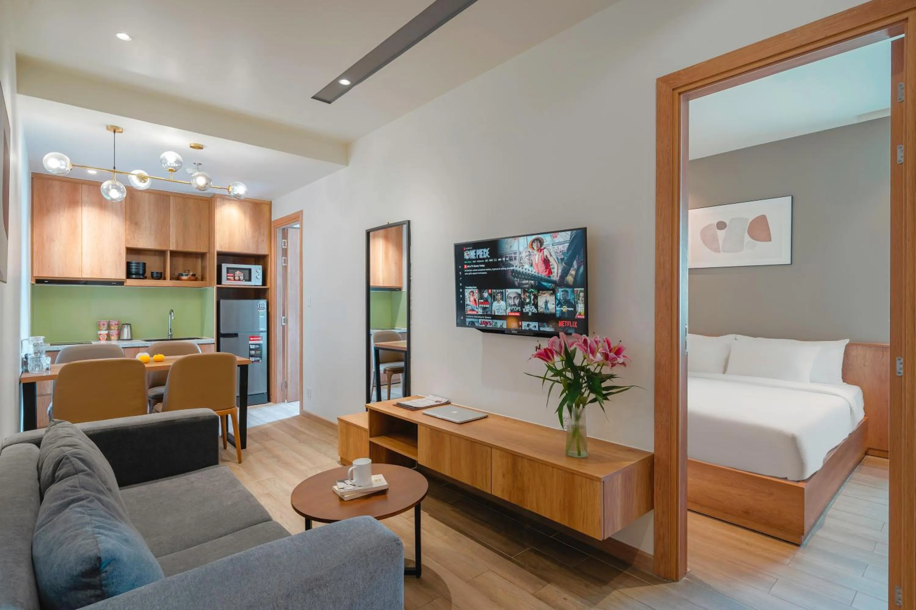 Bed in TTR Central Apart Hotel