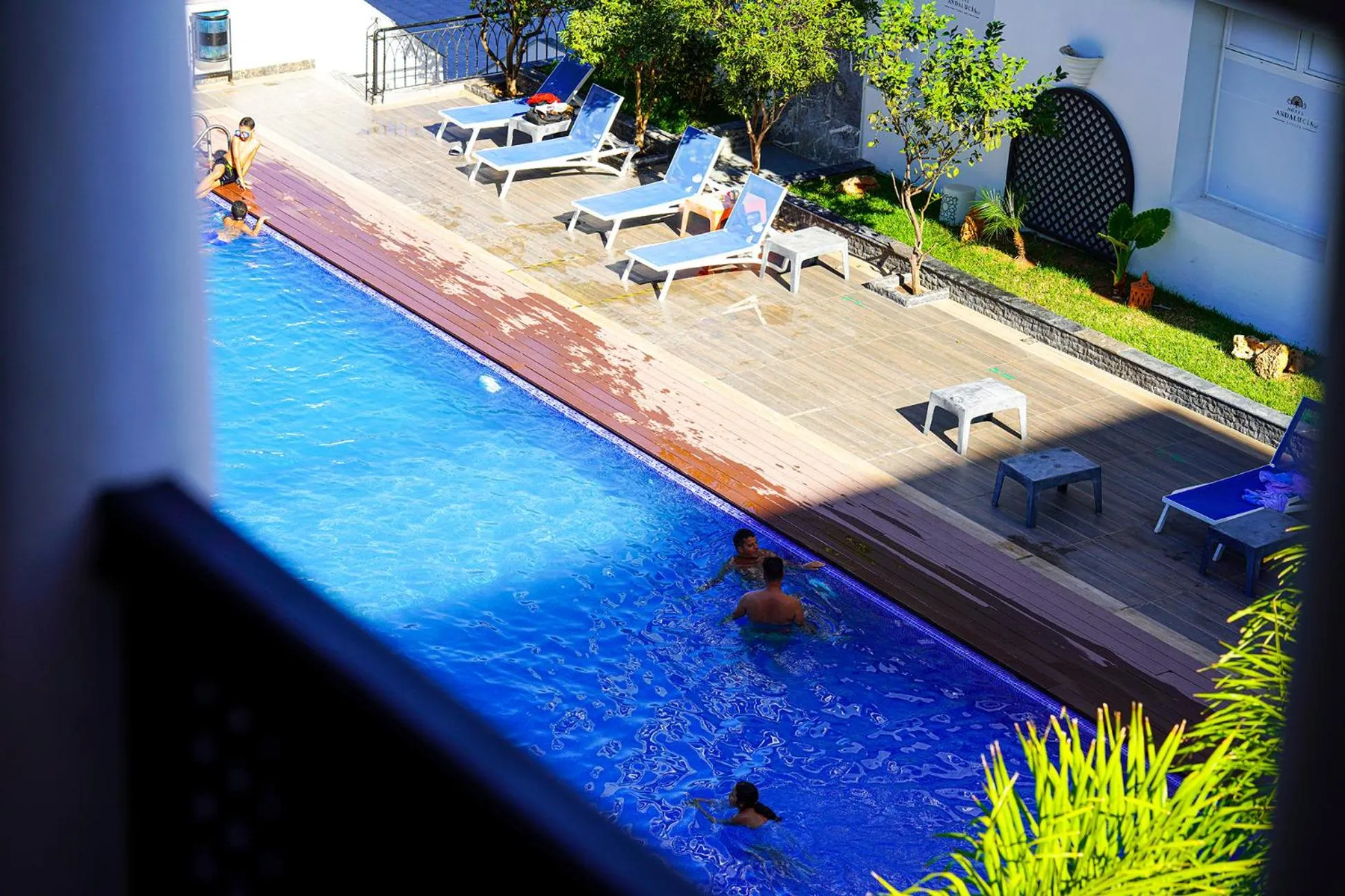 Pool view in Hotel Andalucia Tangier