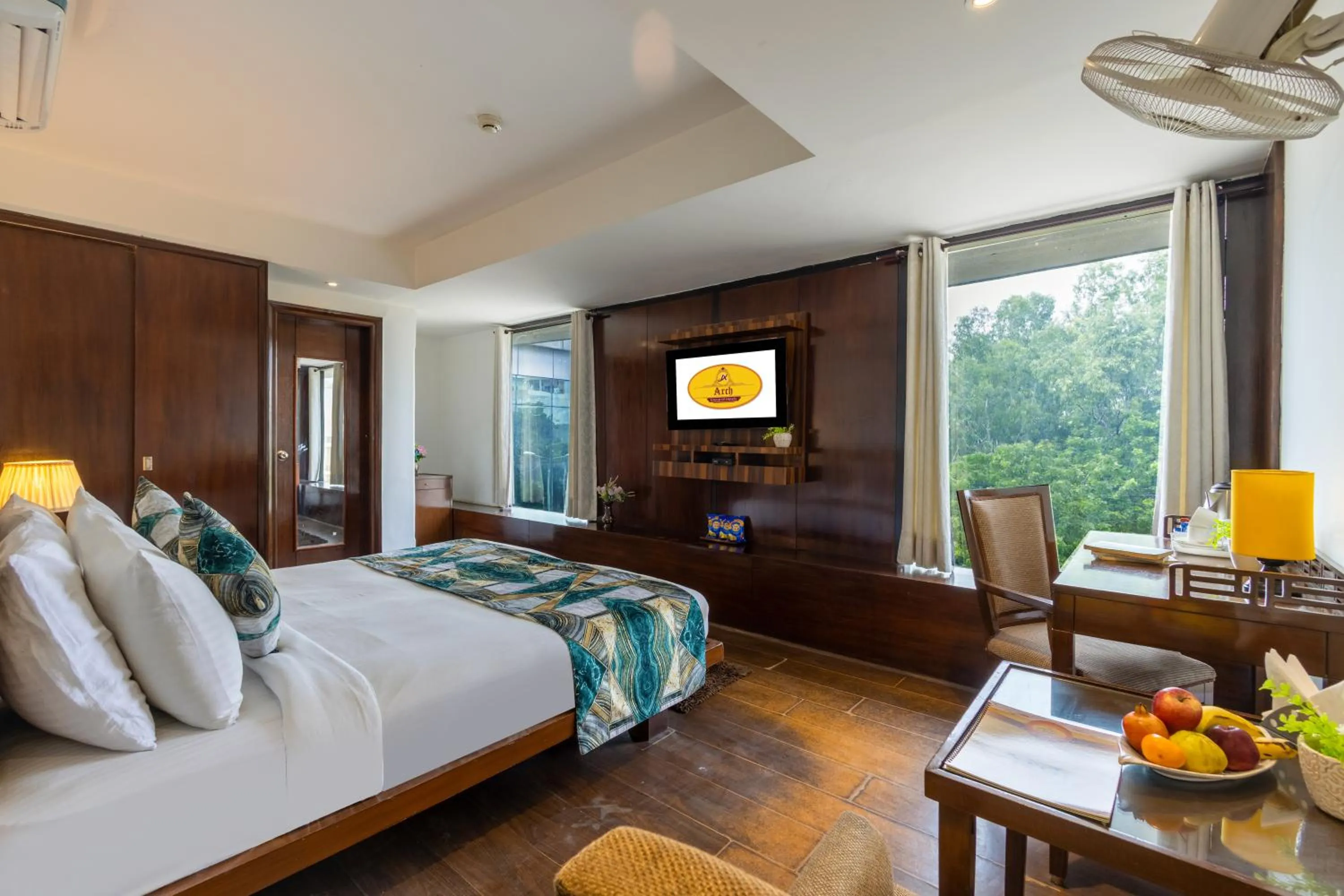 Bed in Hotel Arch Plaza at Yashobhoomi By Arch Group