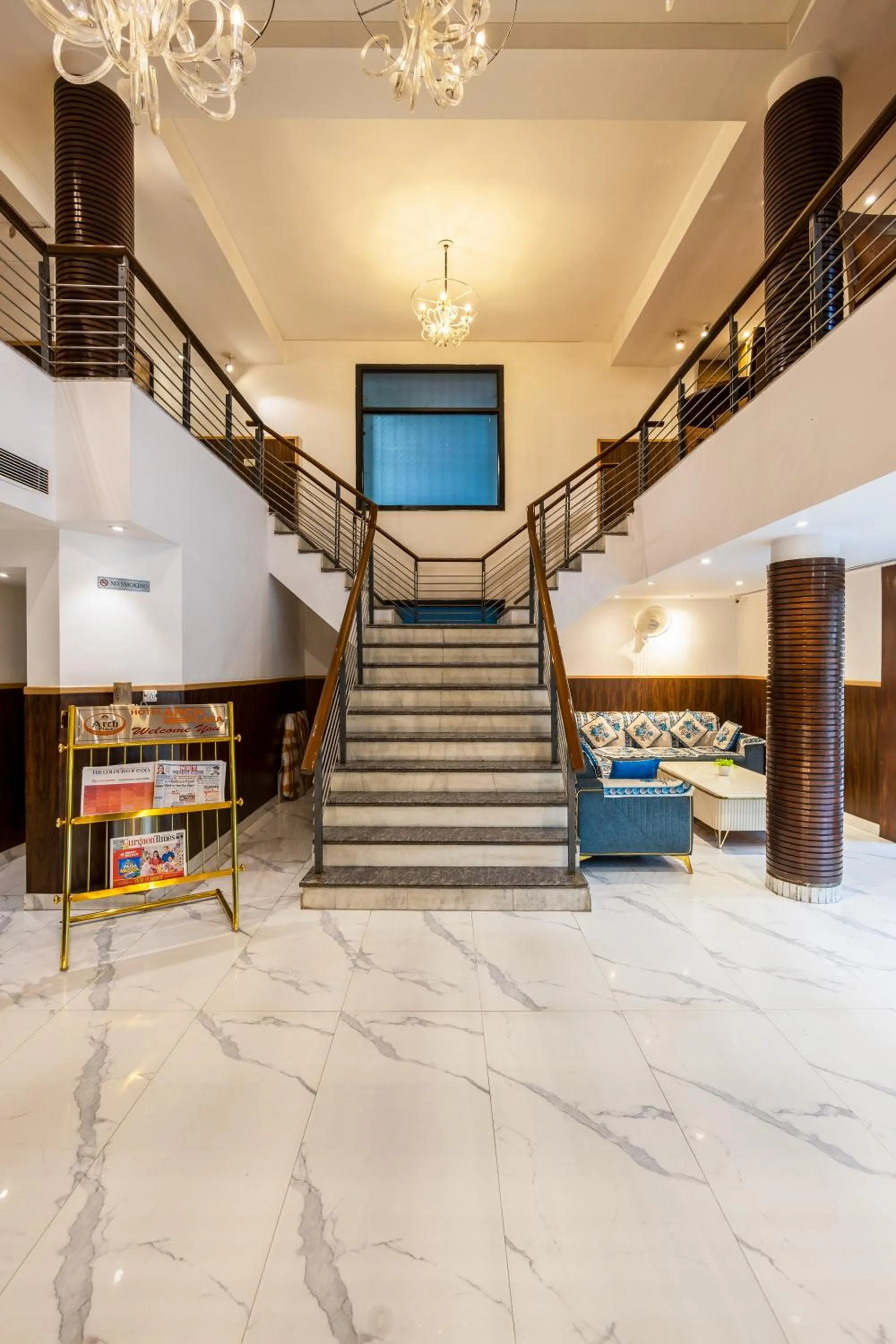 Lobby or reception in Hotel Arch Plaza at Yashobhoomi By Arch Group