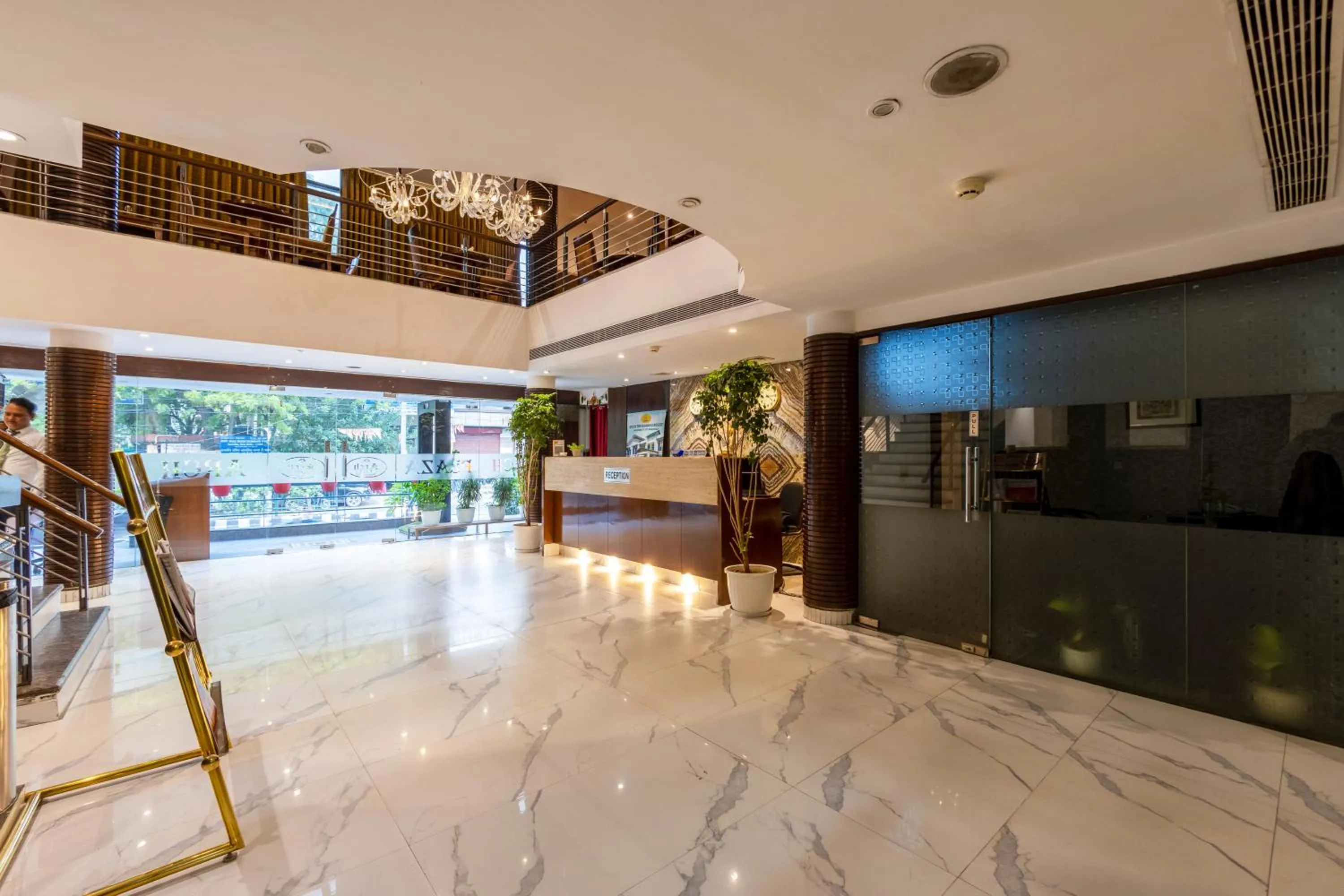 Lobby or reception in Hotel Arch Plaza at Yashobhoomi By Arch Group