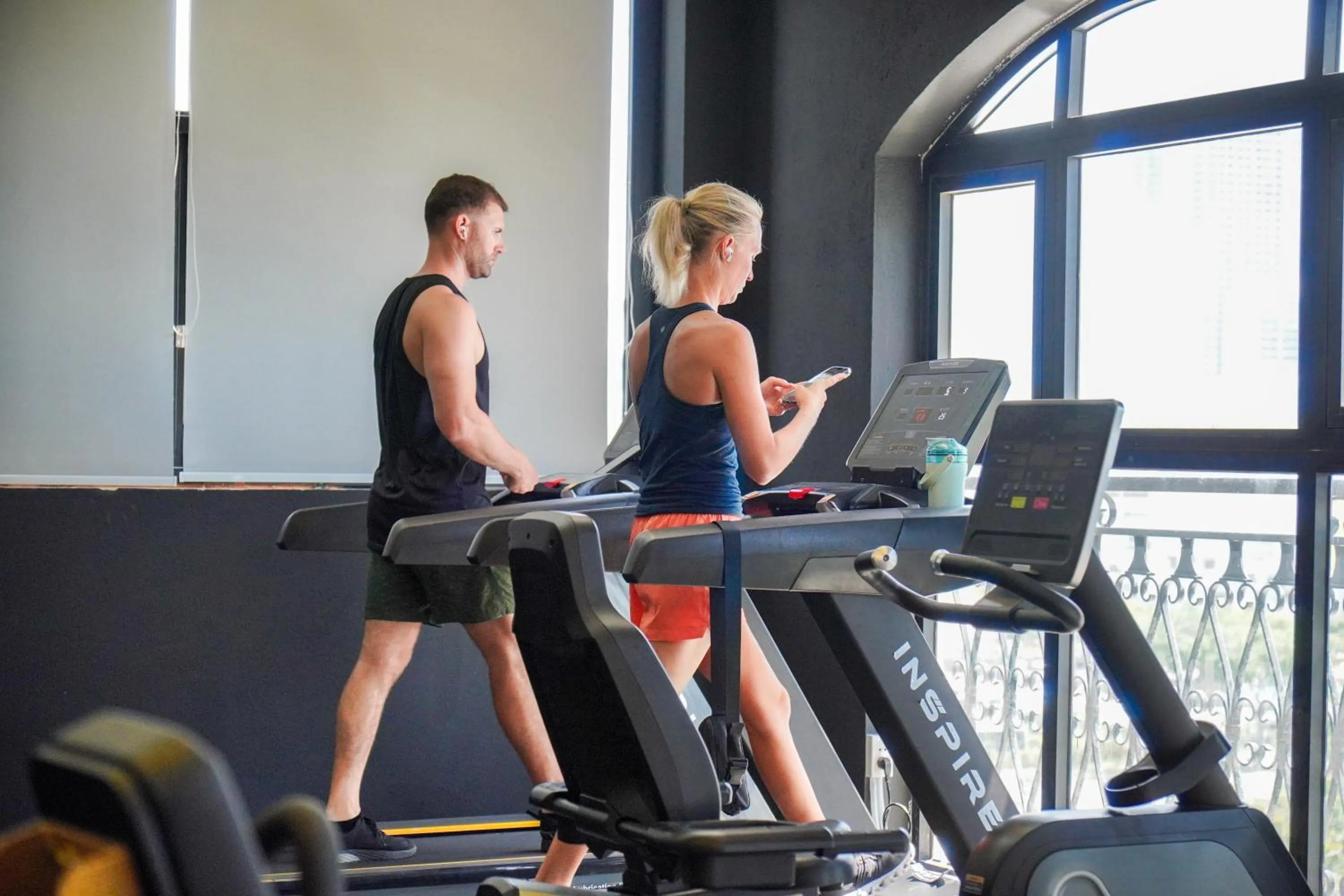 Fitness centre/facilities in Le Cap Gym Hotel & Apartments