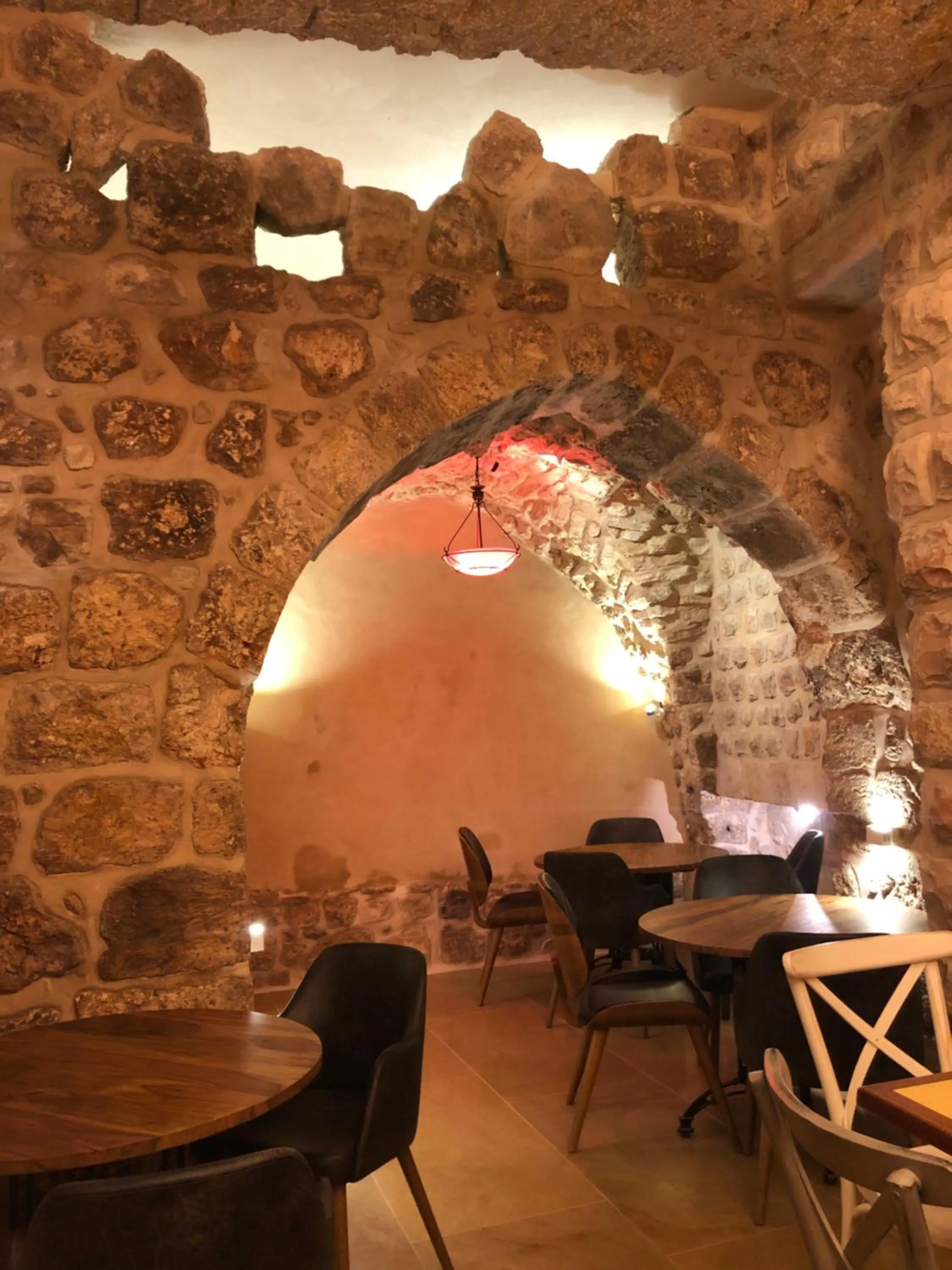 Dining area in Hashimi Hotel Old City Jerusalem
