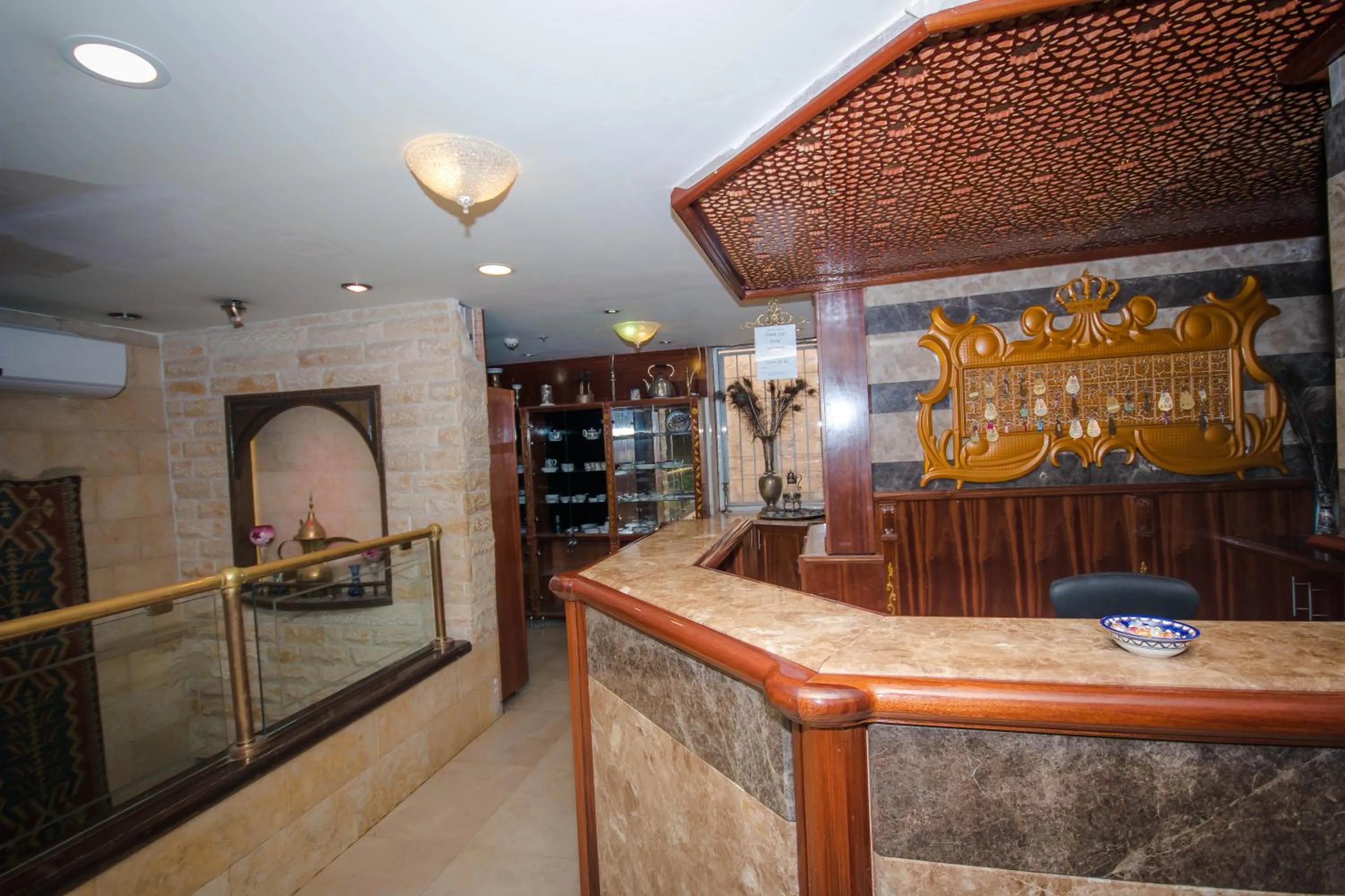 Lobby or reception in Hashimi Hotel Old City Jerusalem