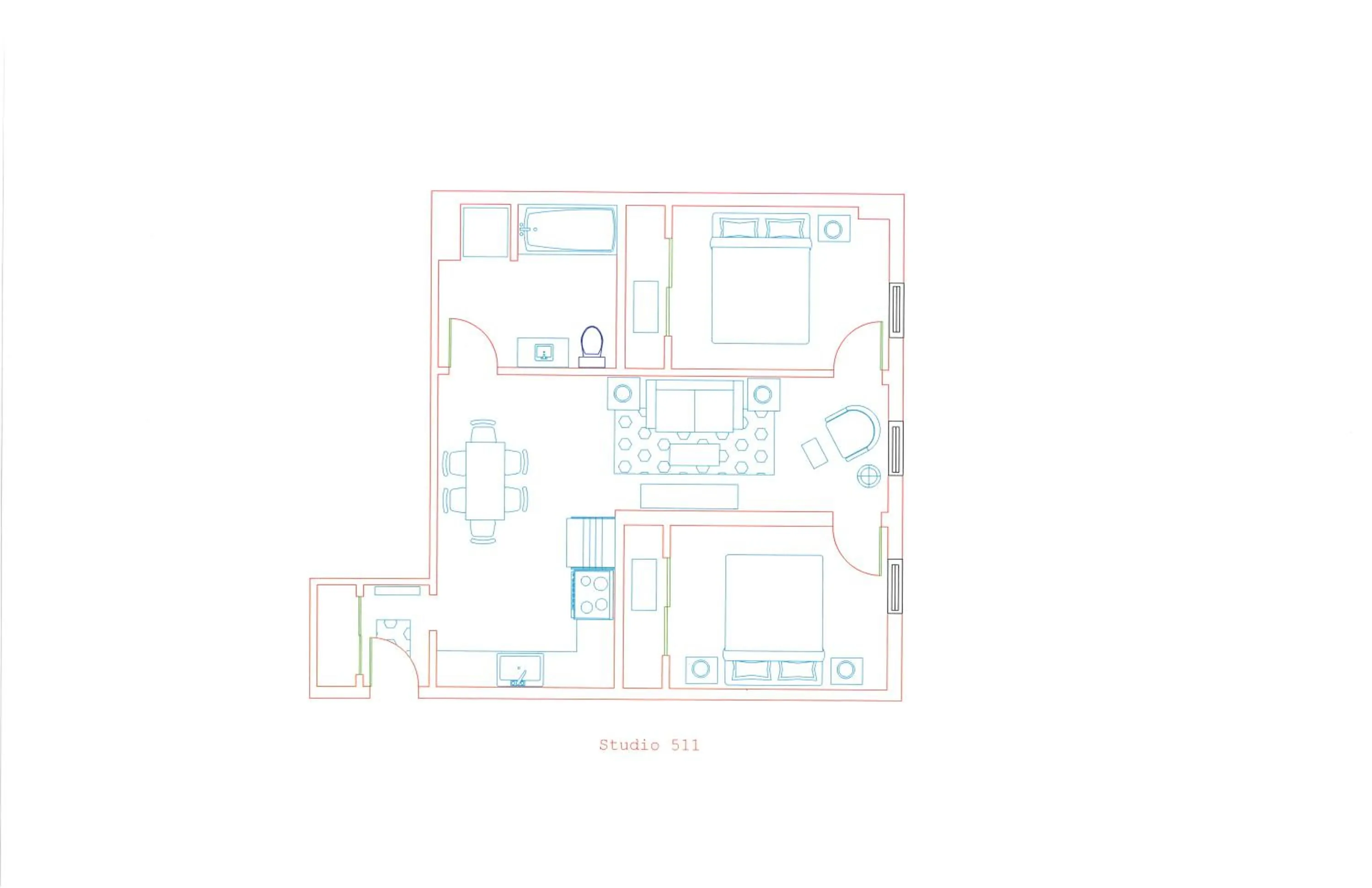 Floor plan in Le Central