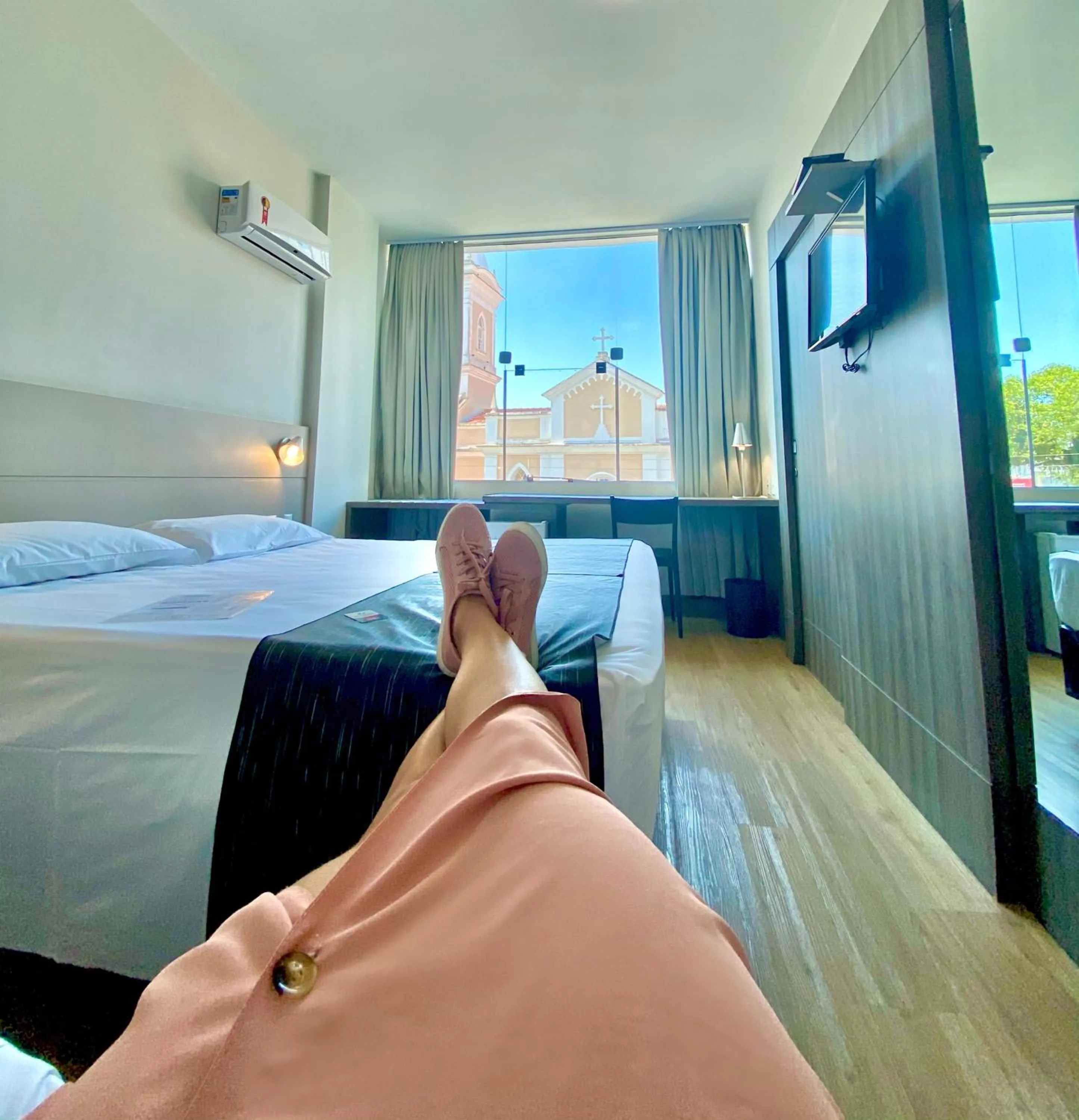 TV and multimedia, Bed in Hotel Valerim Itajaí / Navegantes