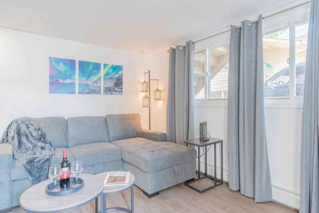 Living room in Executive Work Space With Modern Charm