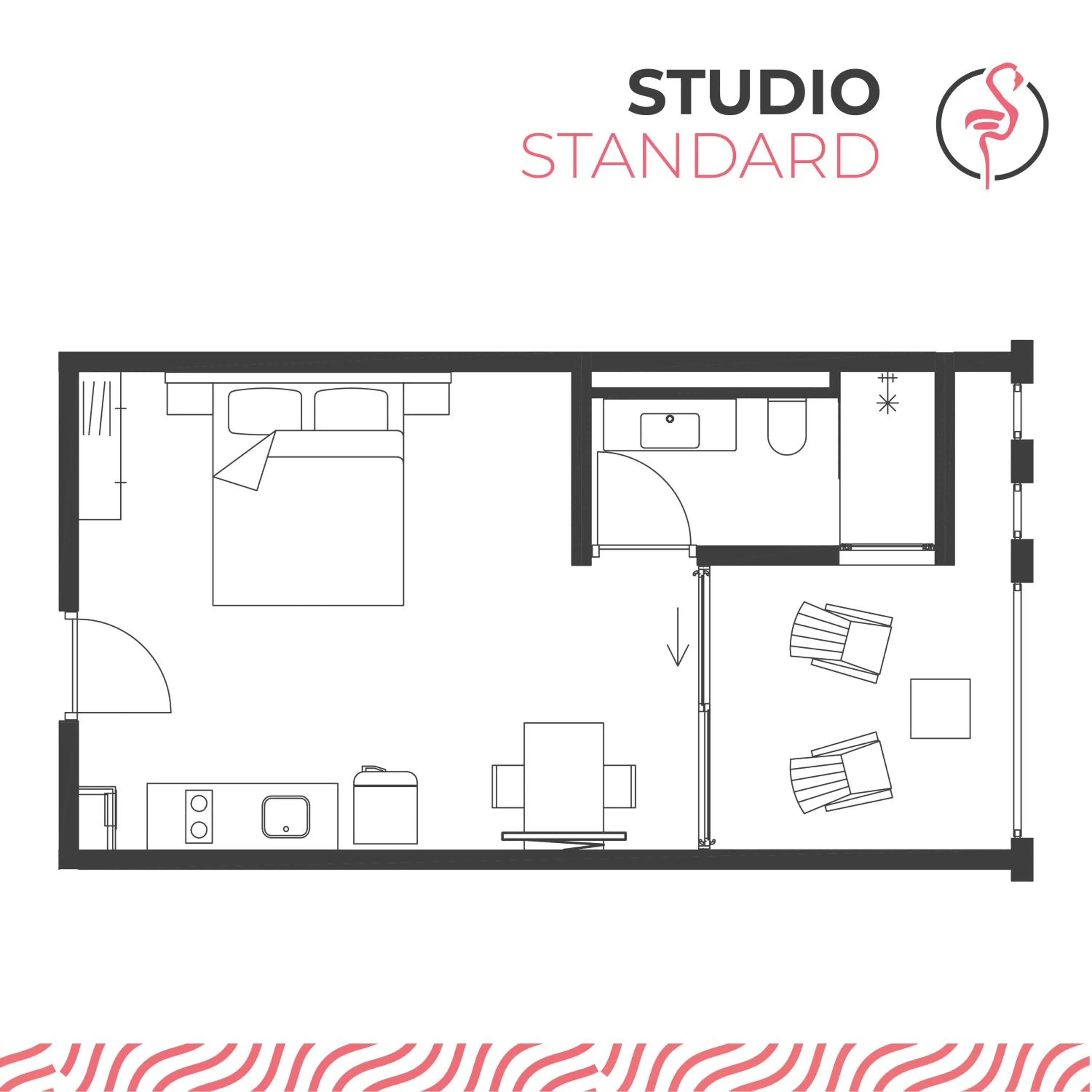 Floor plan in Chogogo Dive & Beach Resort Bonaire