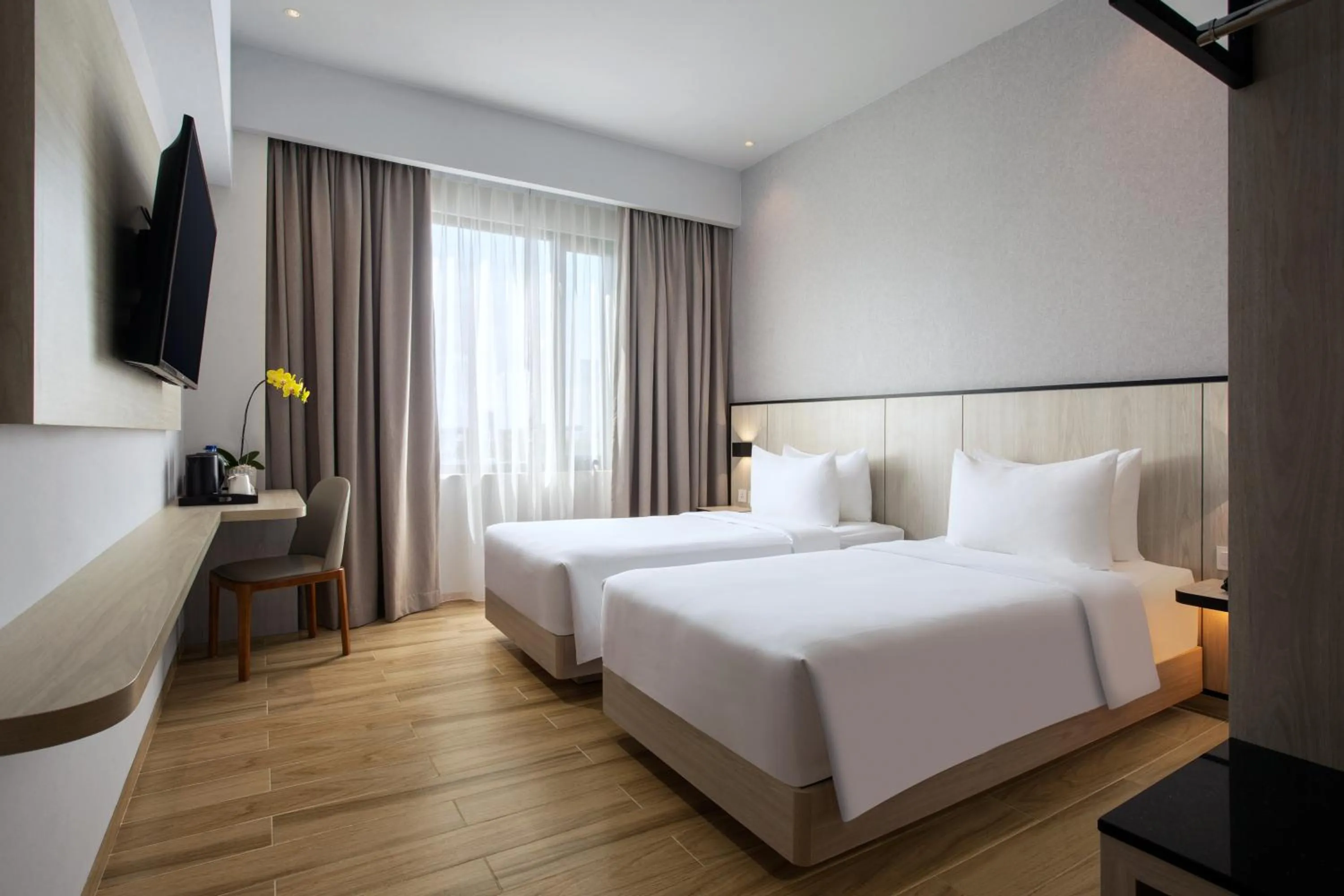 Bed in Hotel Santika Batam