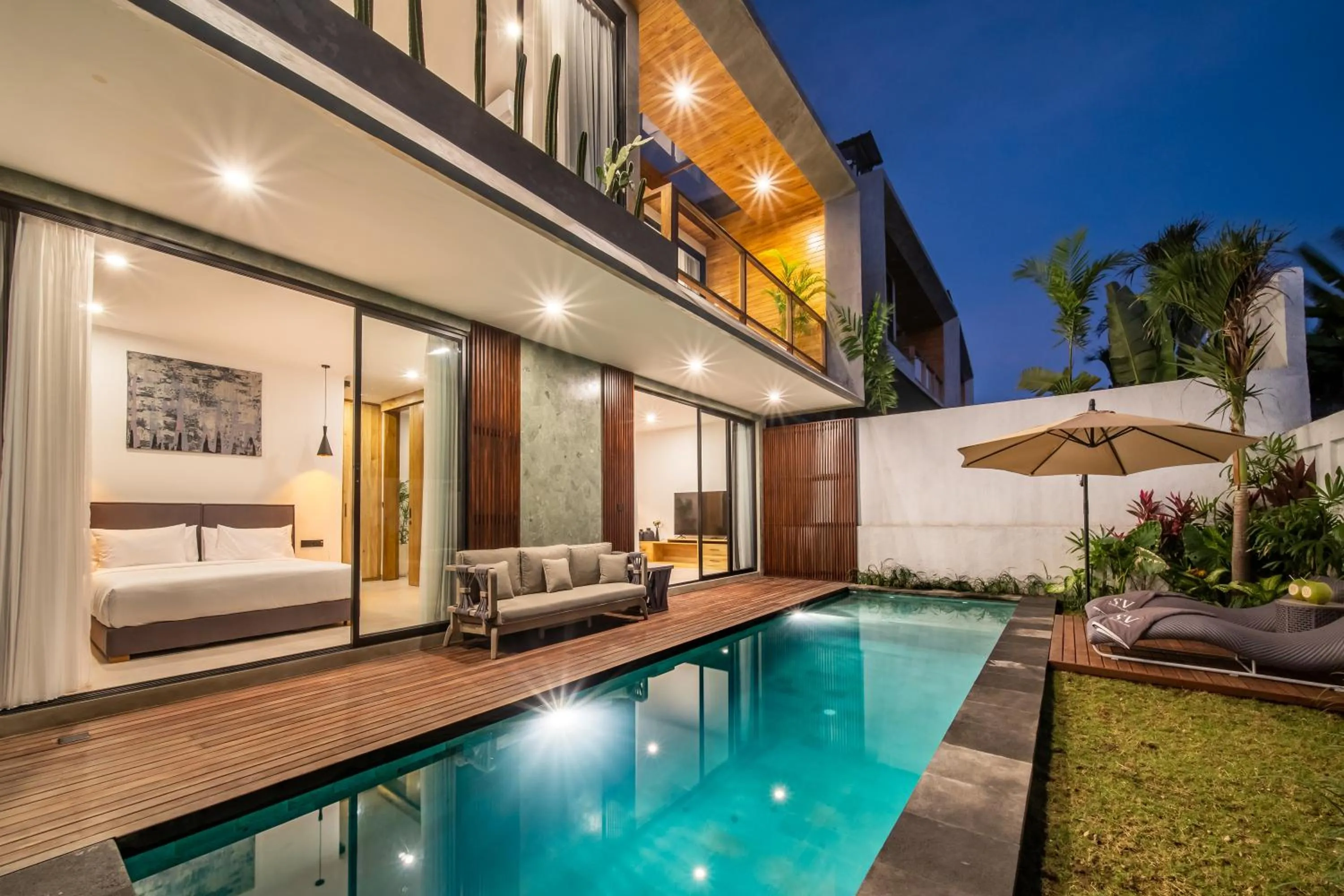 Pool view in Sunny Village Berawa