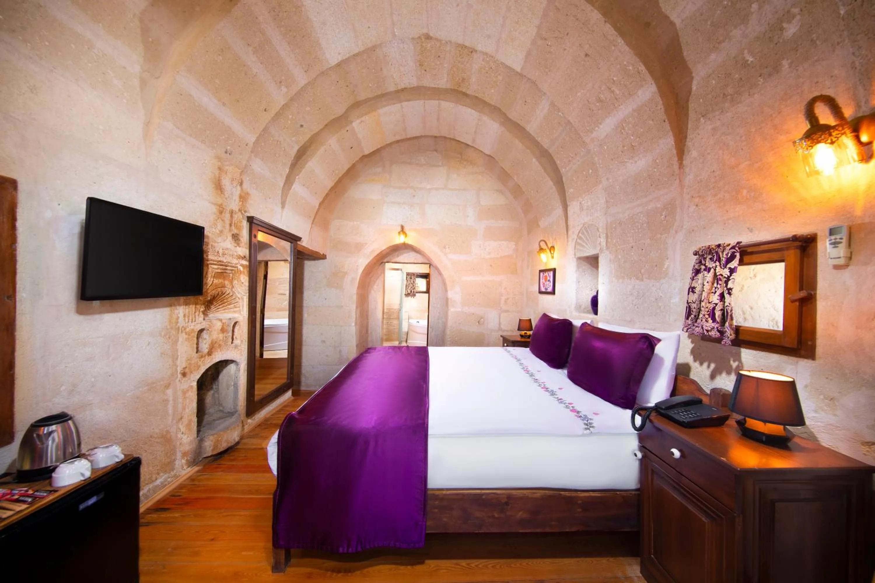 Bed in Portal Cappadocia Hotel
