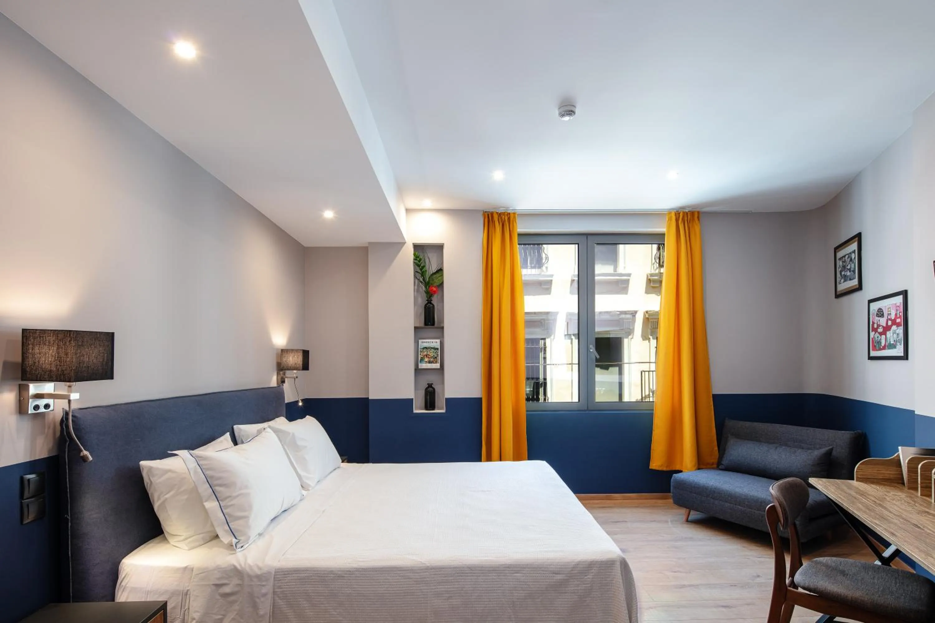 Photo of the whole room, Bed in The Vault Athens