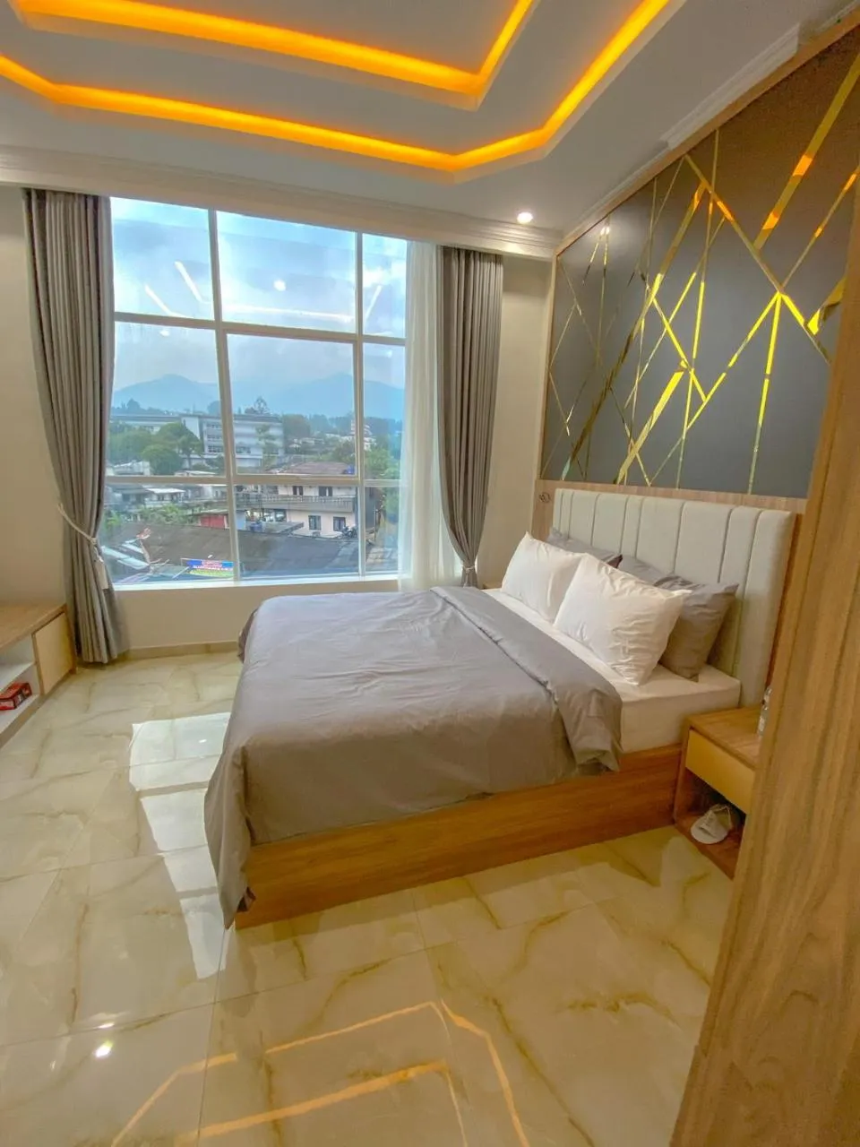 Bed in Algara Puncak Hotel