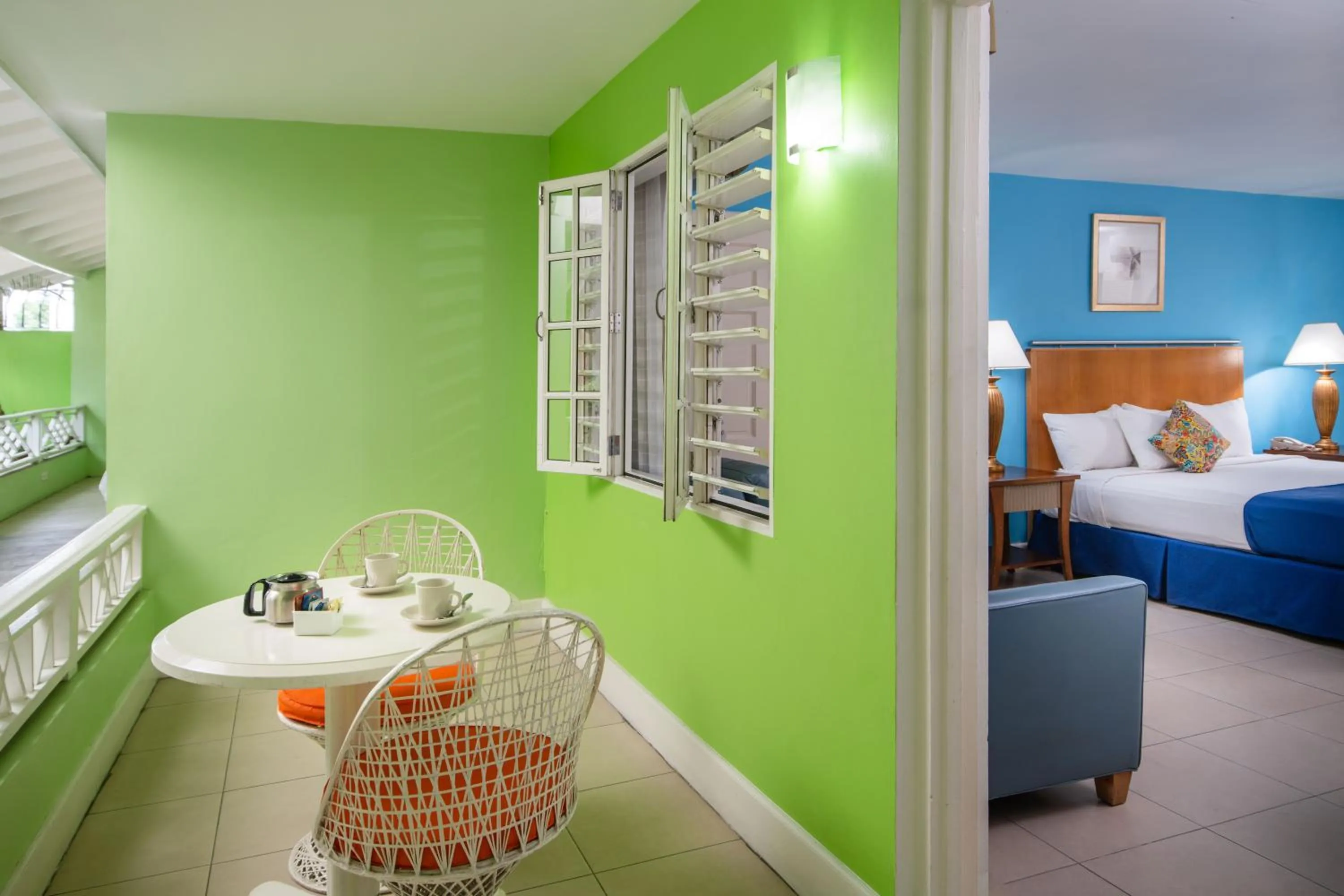 Balcony/Terrace, Bed in Deja Resort All Inclusive