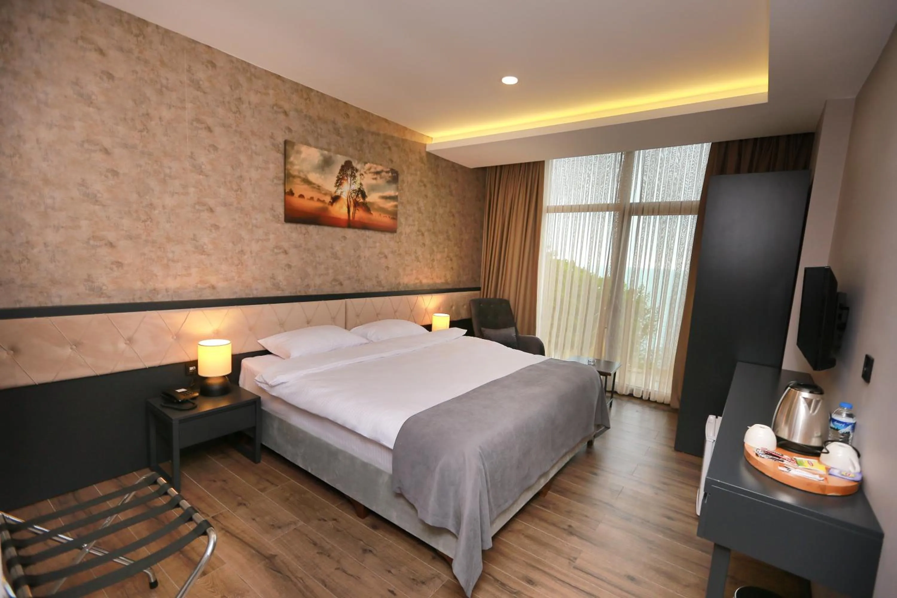 Bed in PENTAHOR HOTEL