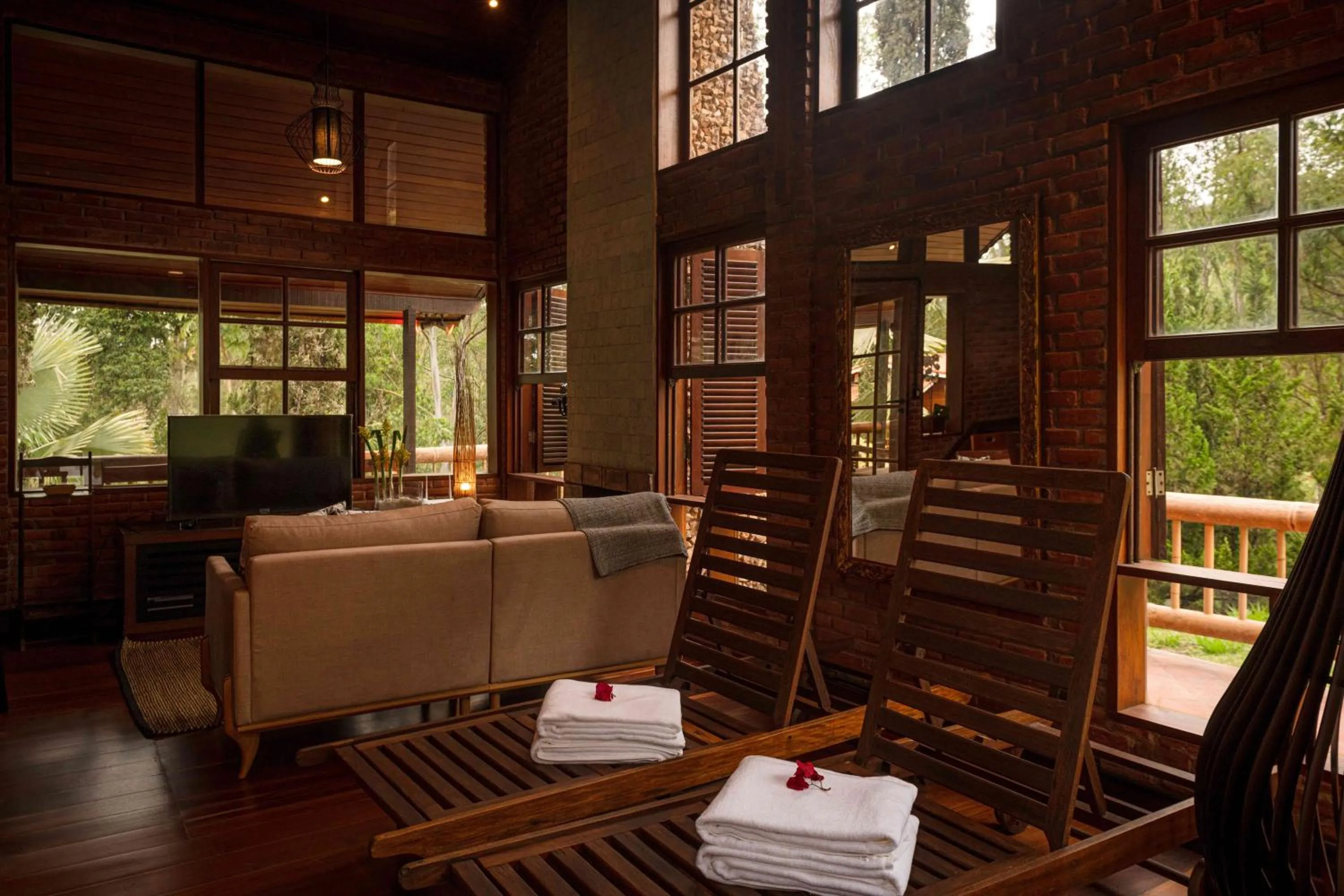 Seating area in Embaúba Boutique Hotel