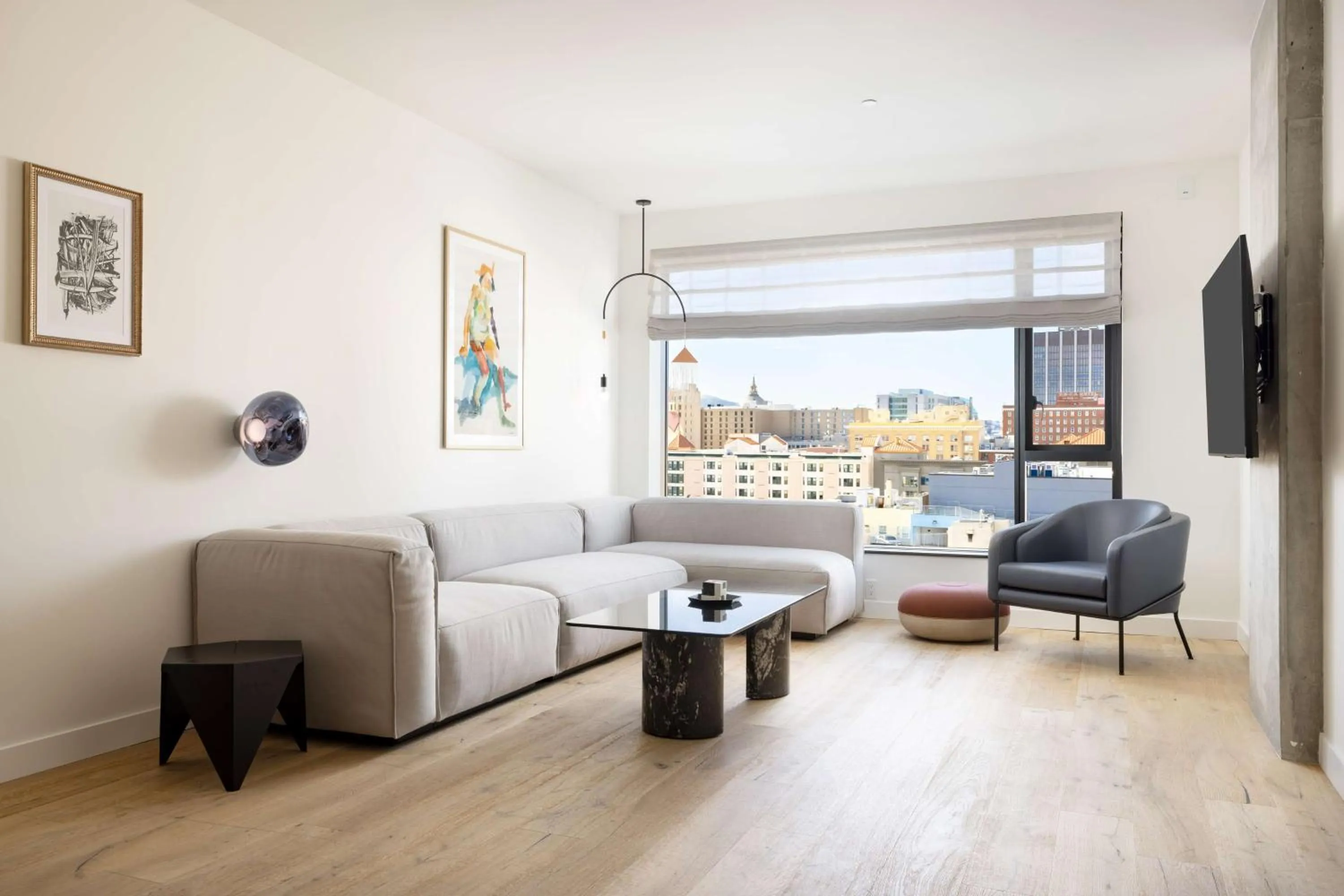 Living room in The LINE San Francisco