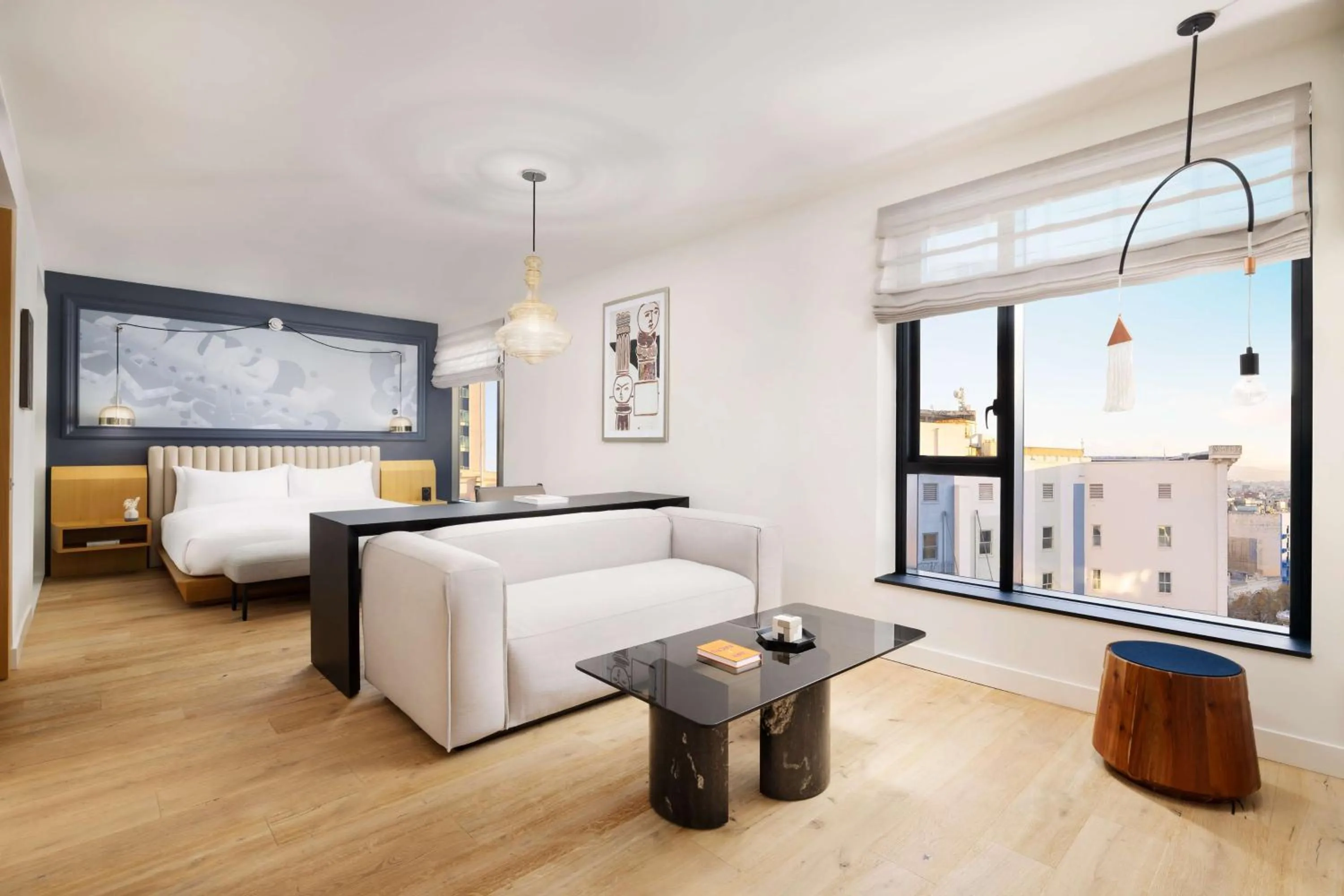 Living room, Bed in The LINE San Francisco