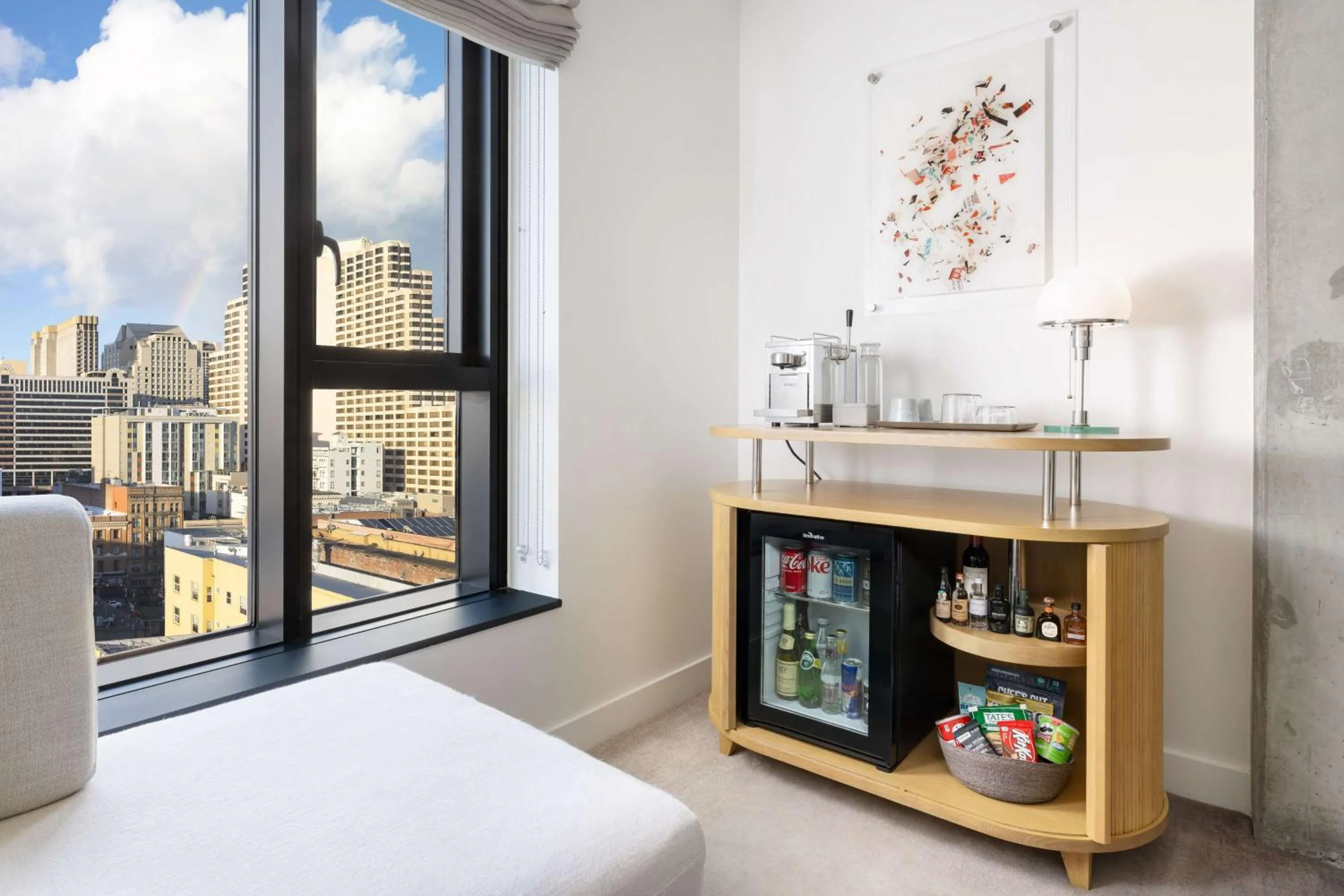 Living room, Bed in The LINE San Francisco