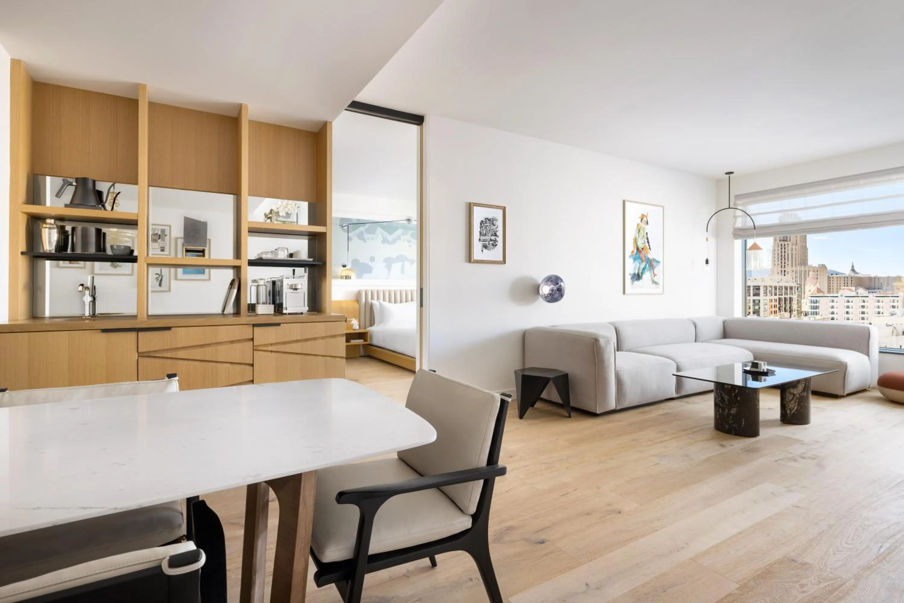 Living room in The LINE San Francisco