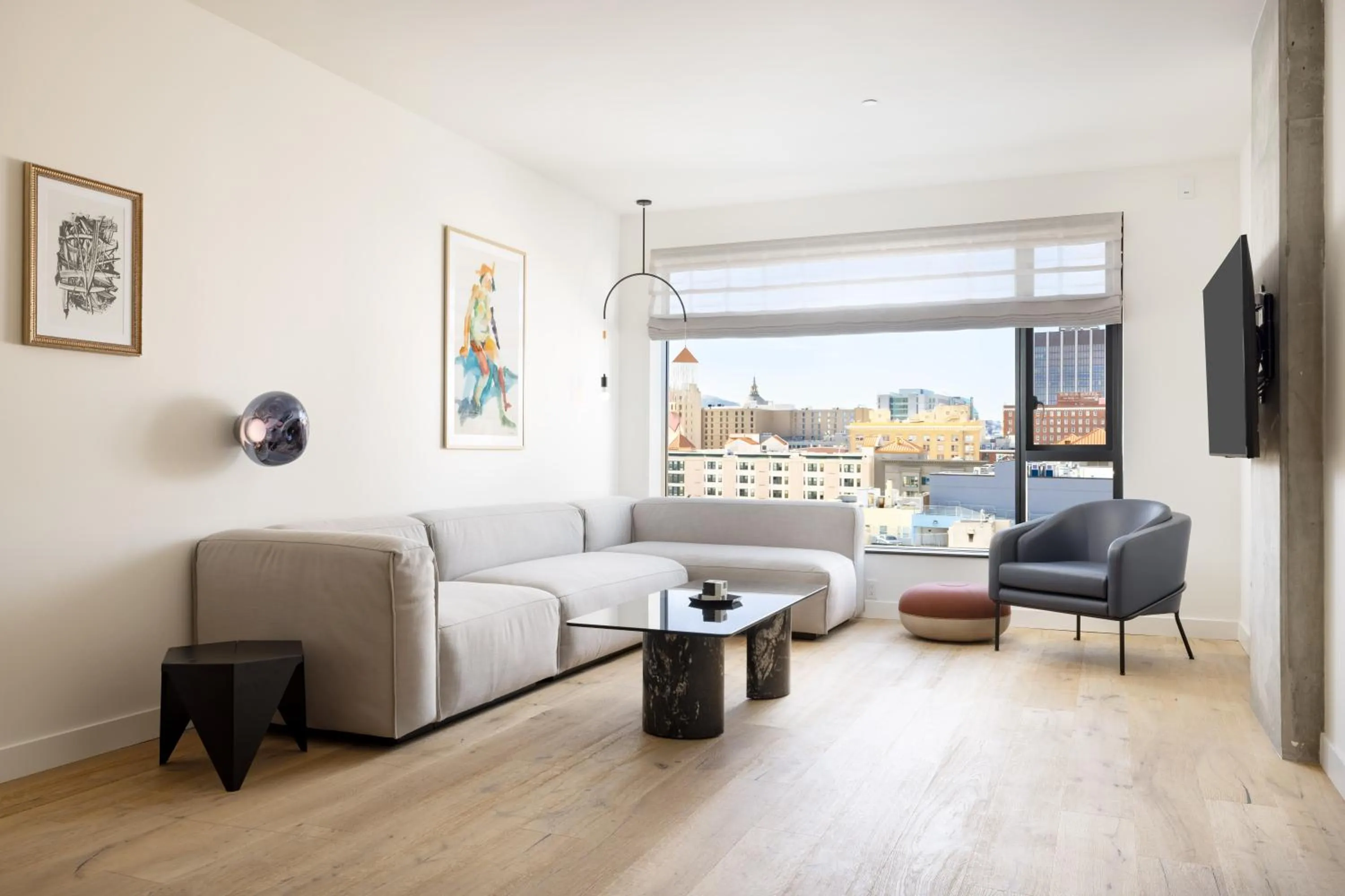 Living room in The LINE San Francisco