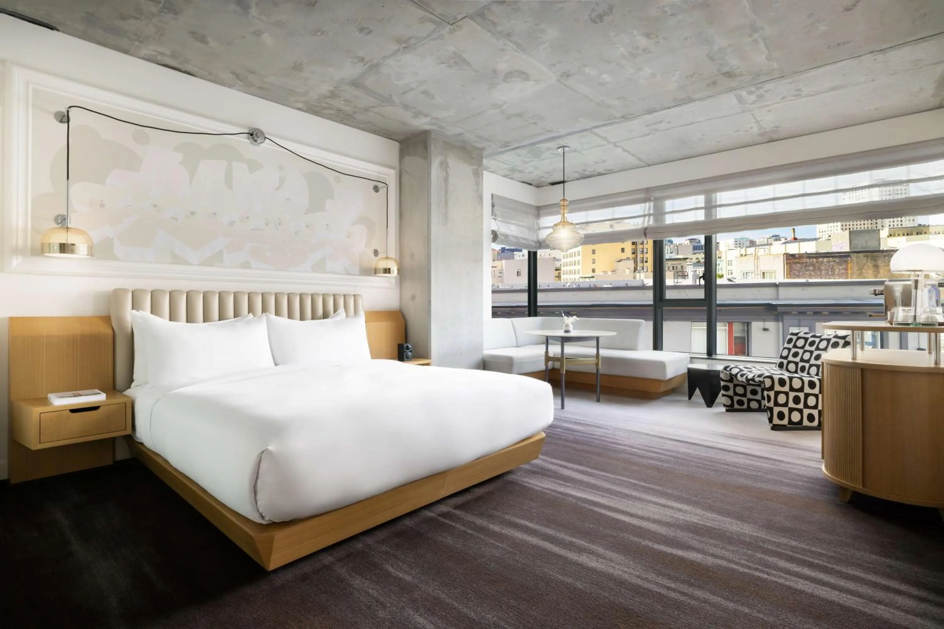 Living room, Bed in The LINE San Francisco