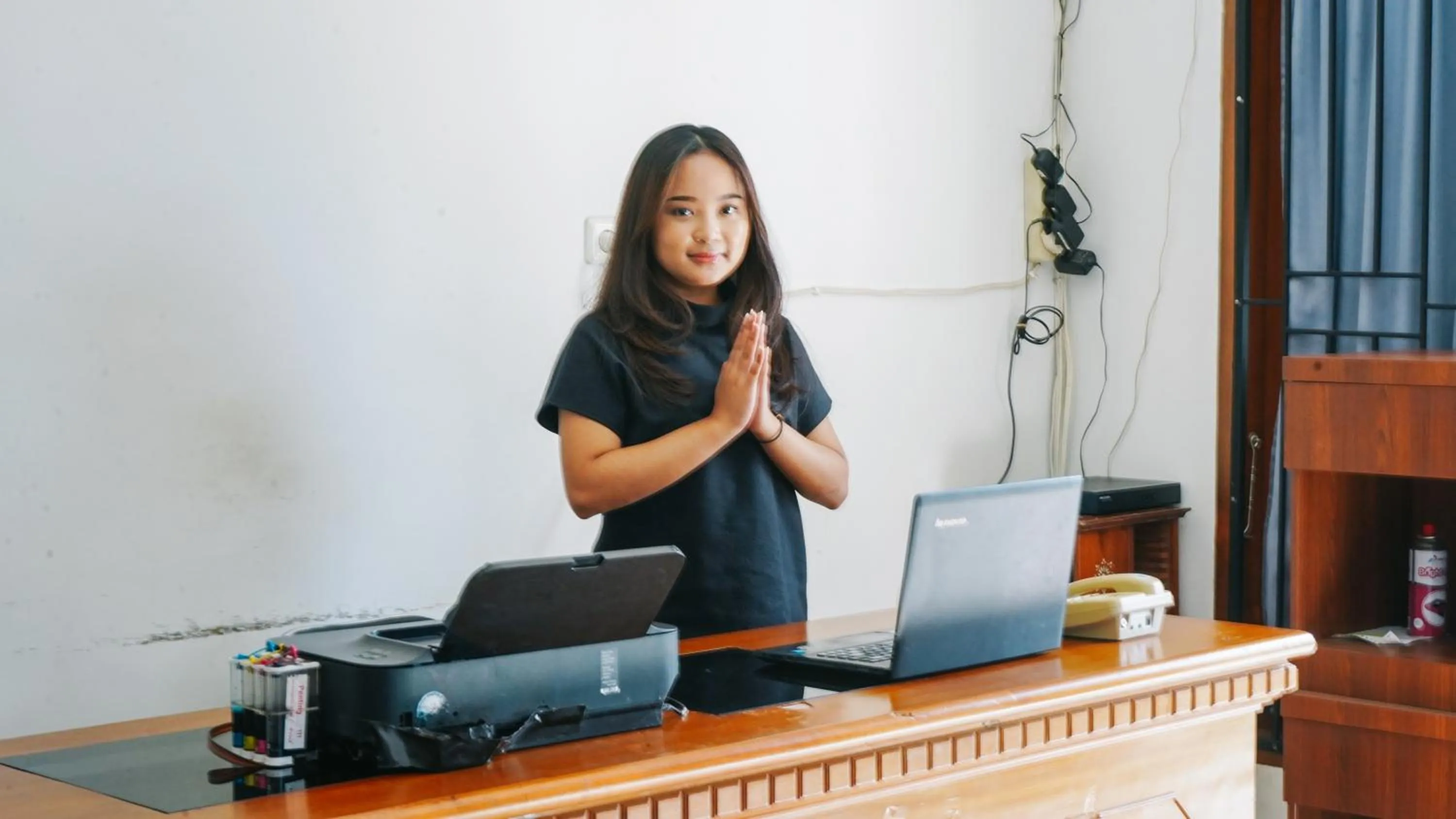 Staff in RedDoorz at Ampenan Mataram Lombok