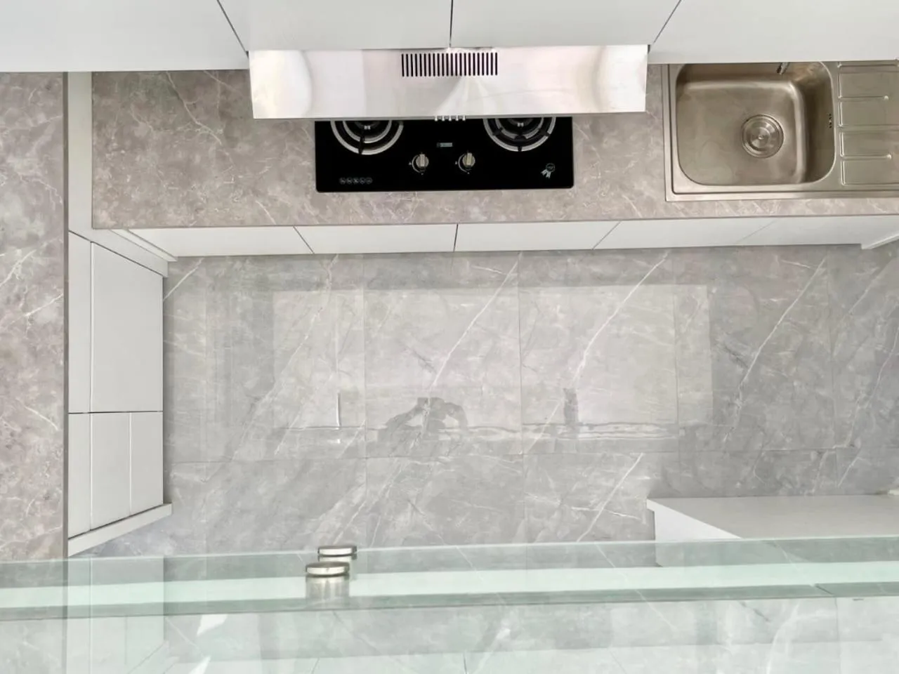 kitchen in De Residence Pangandaran by Mabano Estates