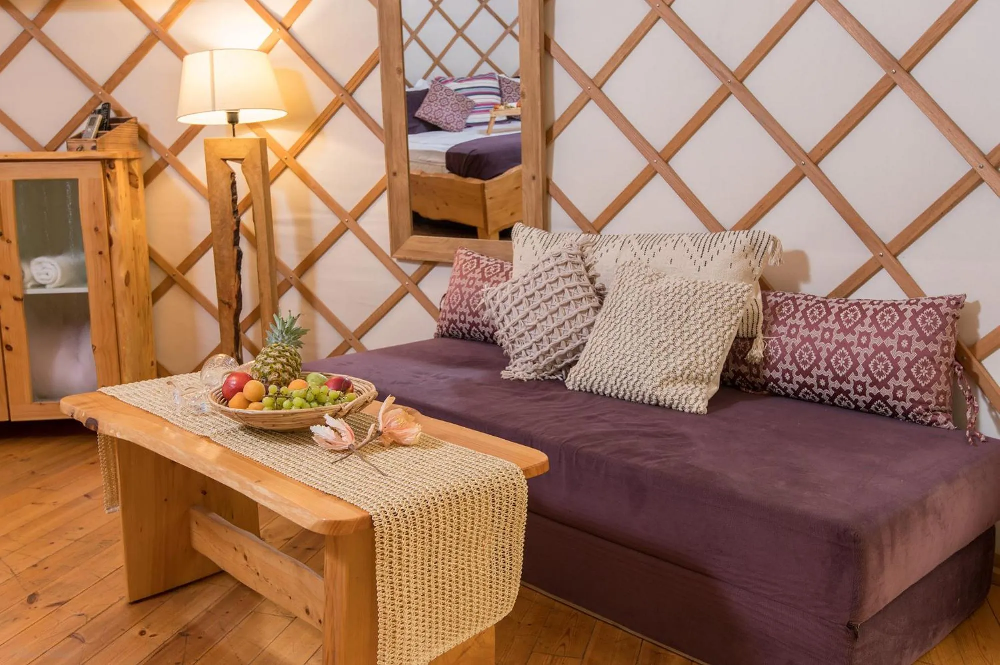 Seating area in Helios Luxury Suites