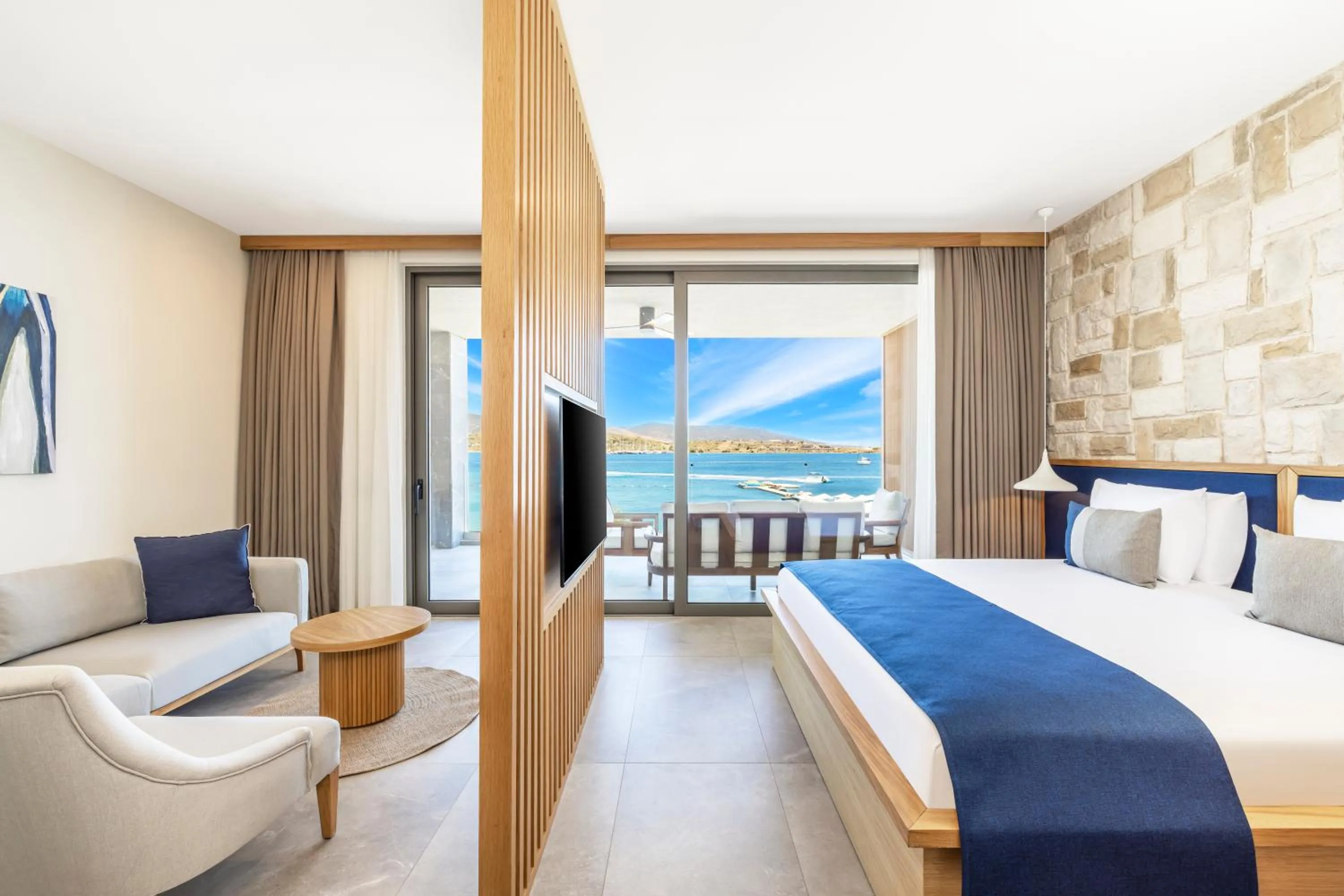 Living room, Bed in Mirada Exclusive Bodrum