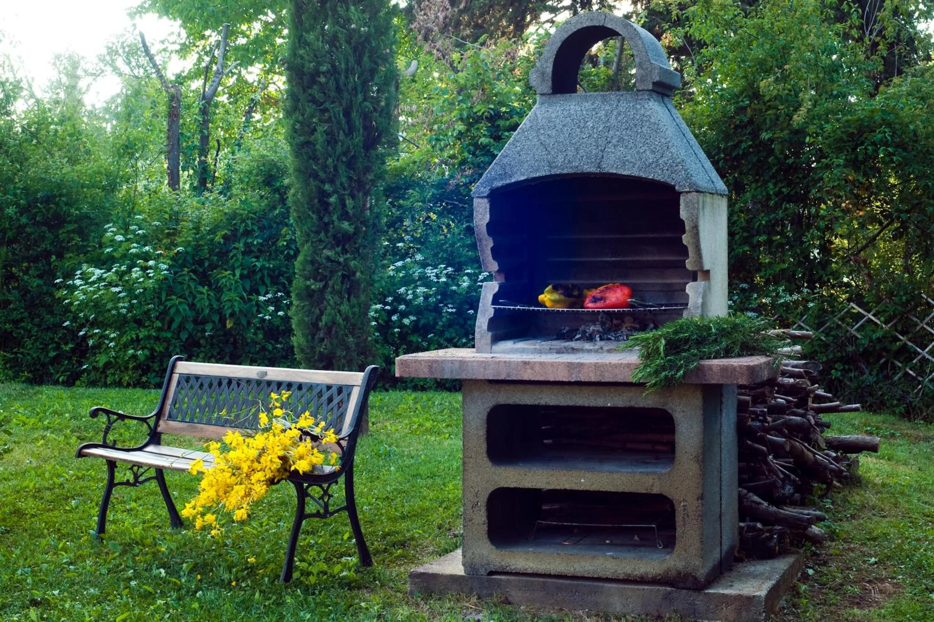 BBQ facilities in Antica Fonte Resort