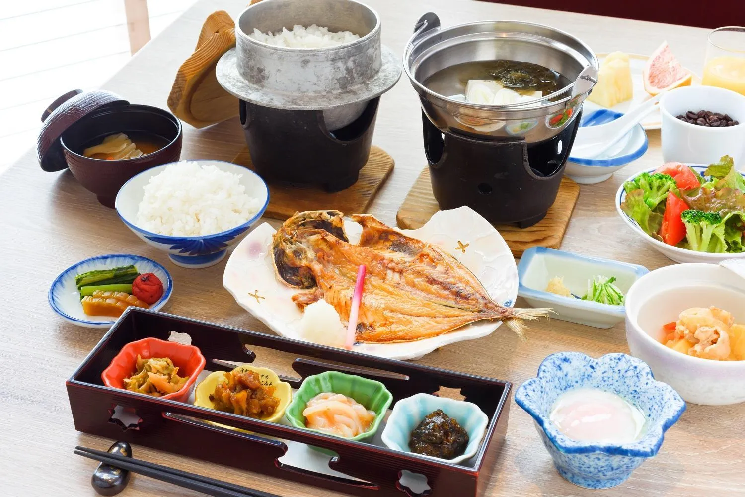 Asian breakfast in Yuzawa New Otani