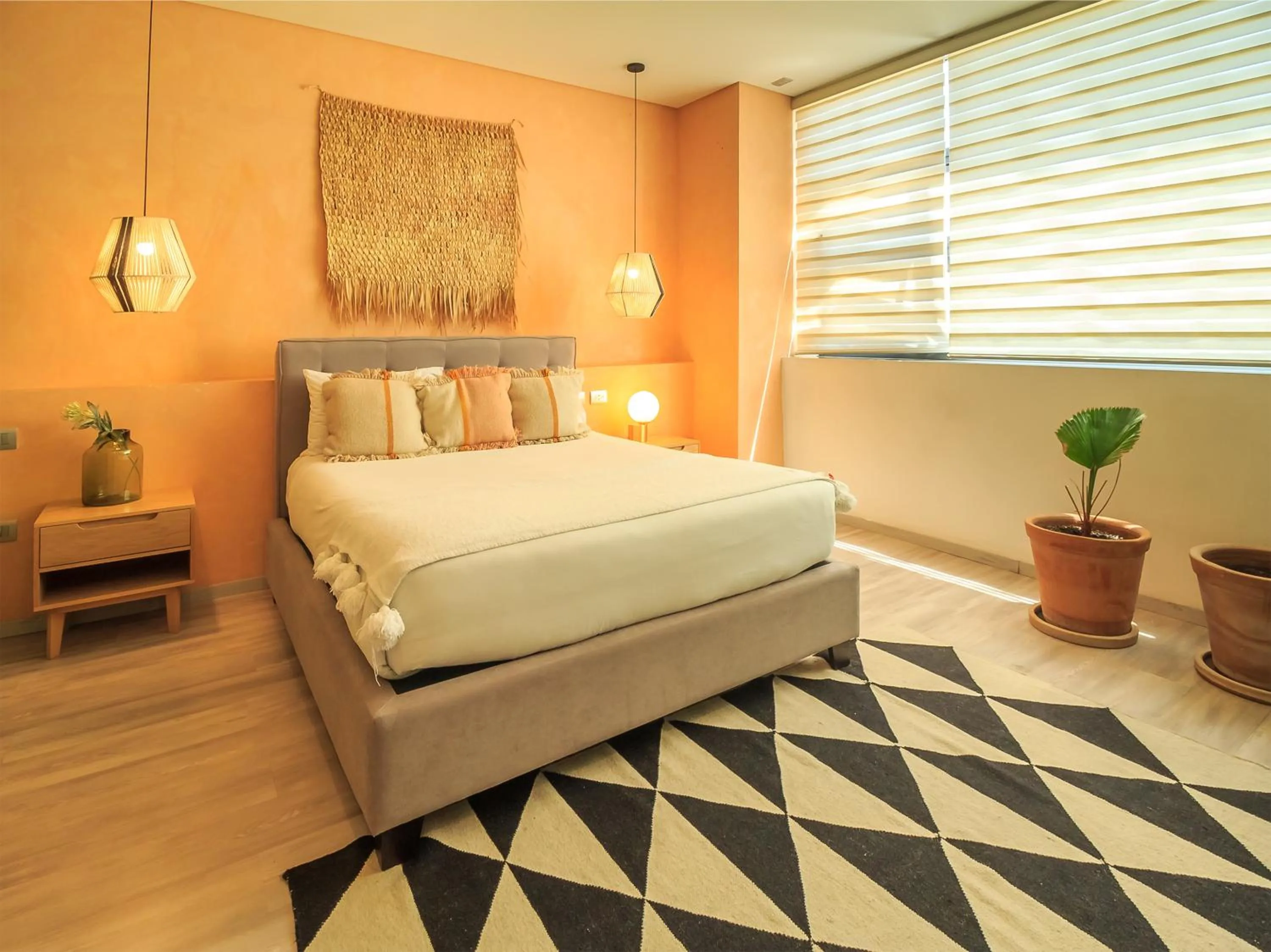 Bed in Tribu Sonata with pool