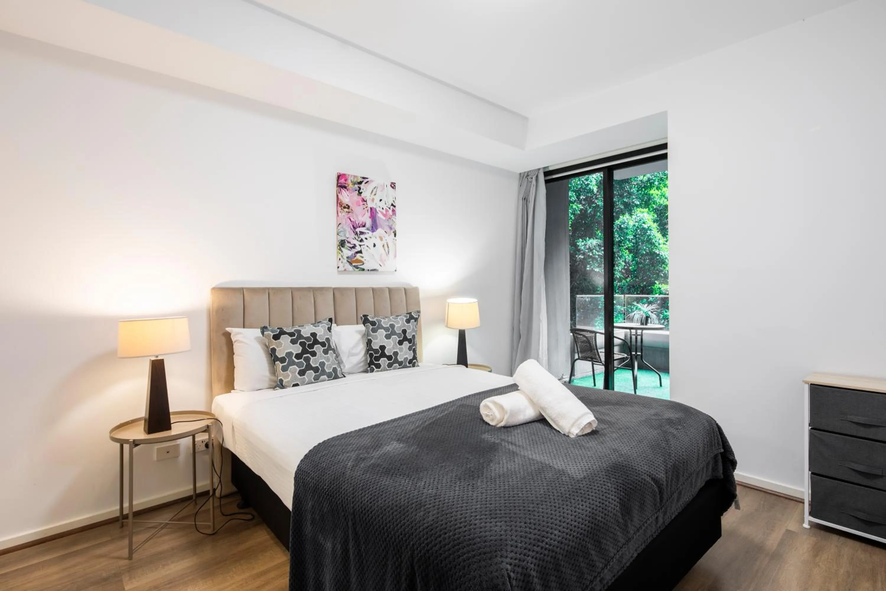 Bed in Melbourne Holiday Apartments Flinders Wharf