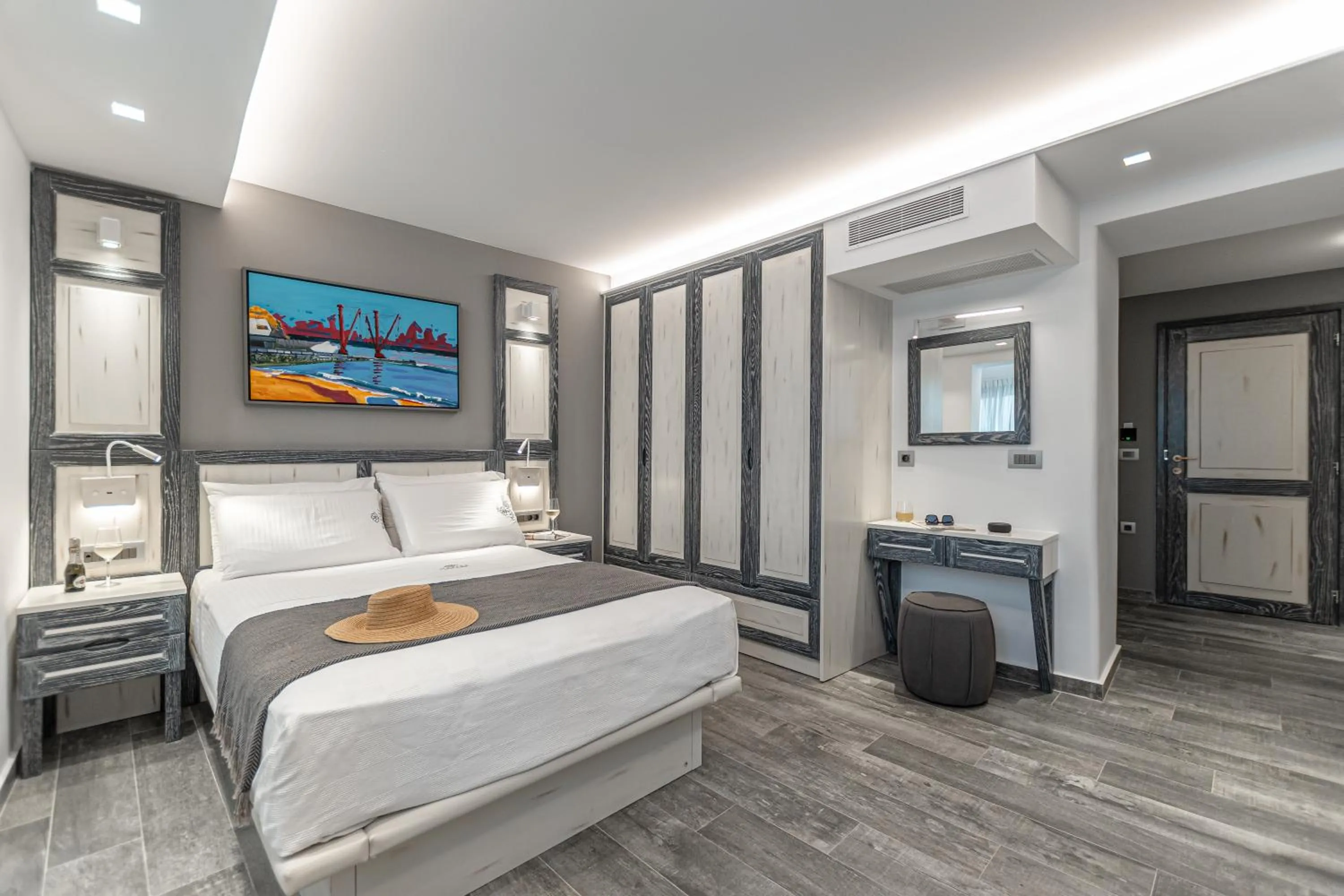 Bed in Mariet Naxos Elegant Suites