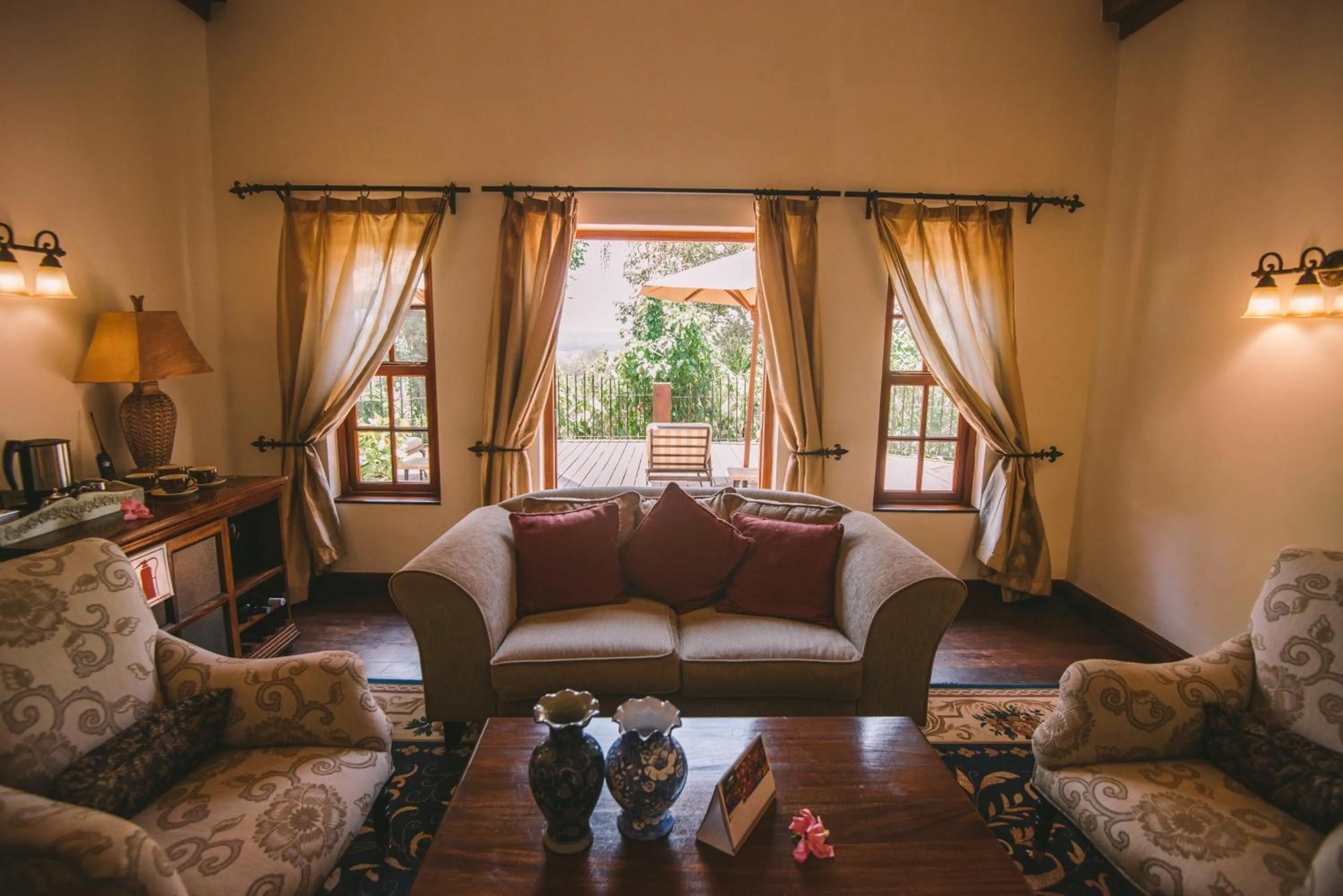 Living room in The Manor at Ngorongoro